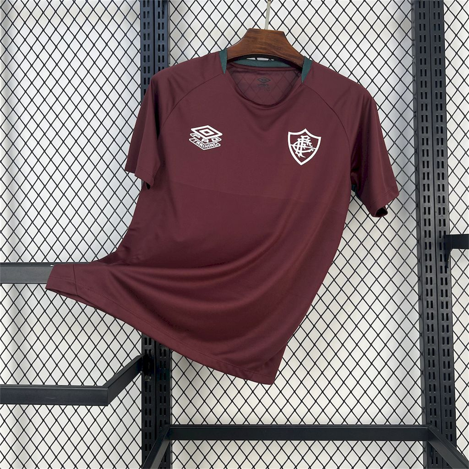AlphaJersey-Fluminense 25-26 Deep Red Training Jersey - Fans Version