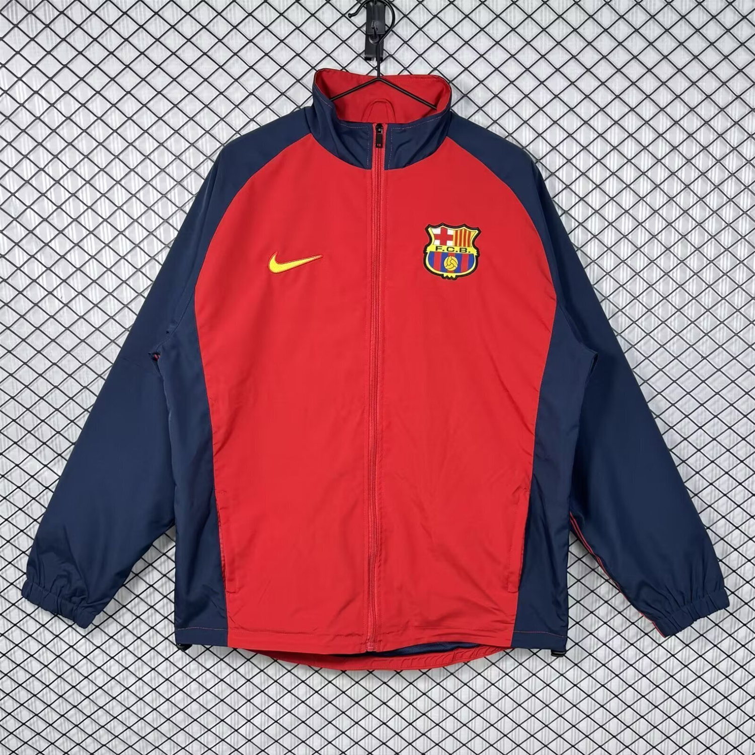 AlphaJersey-Retro Barcelona 1998-00 Home Windbreaker Jacket - Red