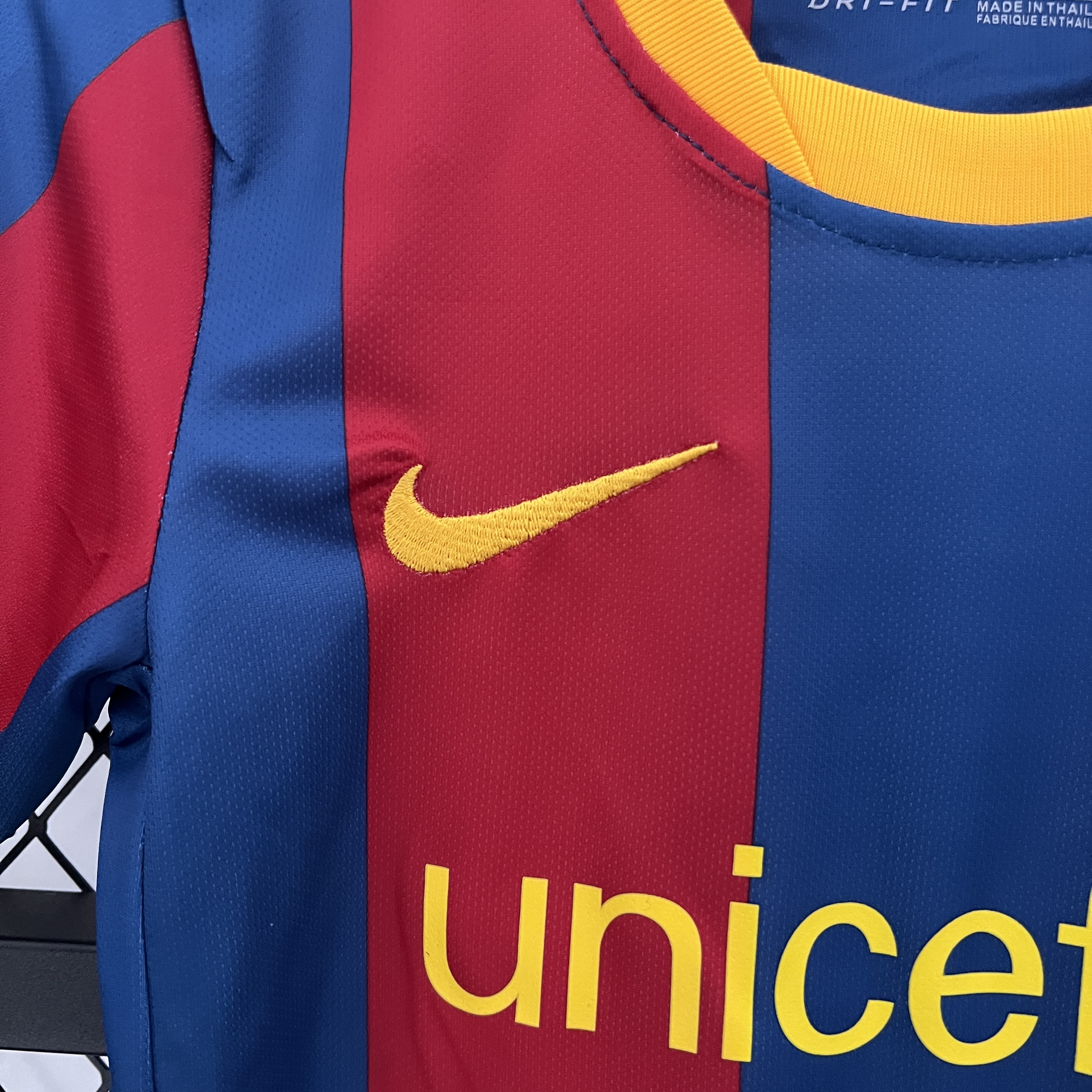 AlphaJersey-Retro Barcelona 2010-11 Home Stadium Kids Kit