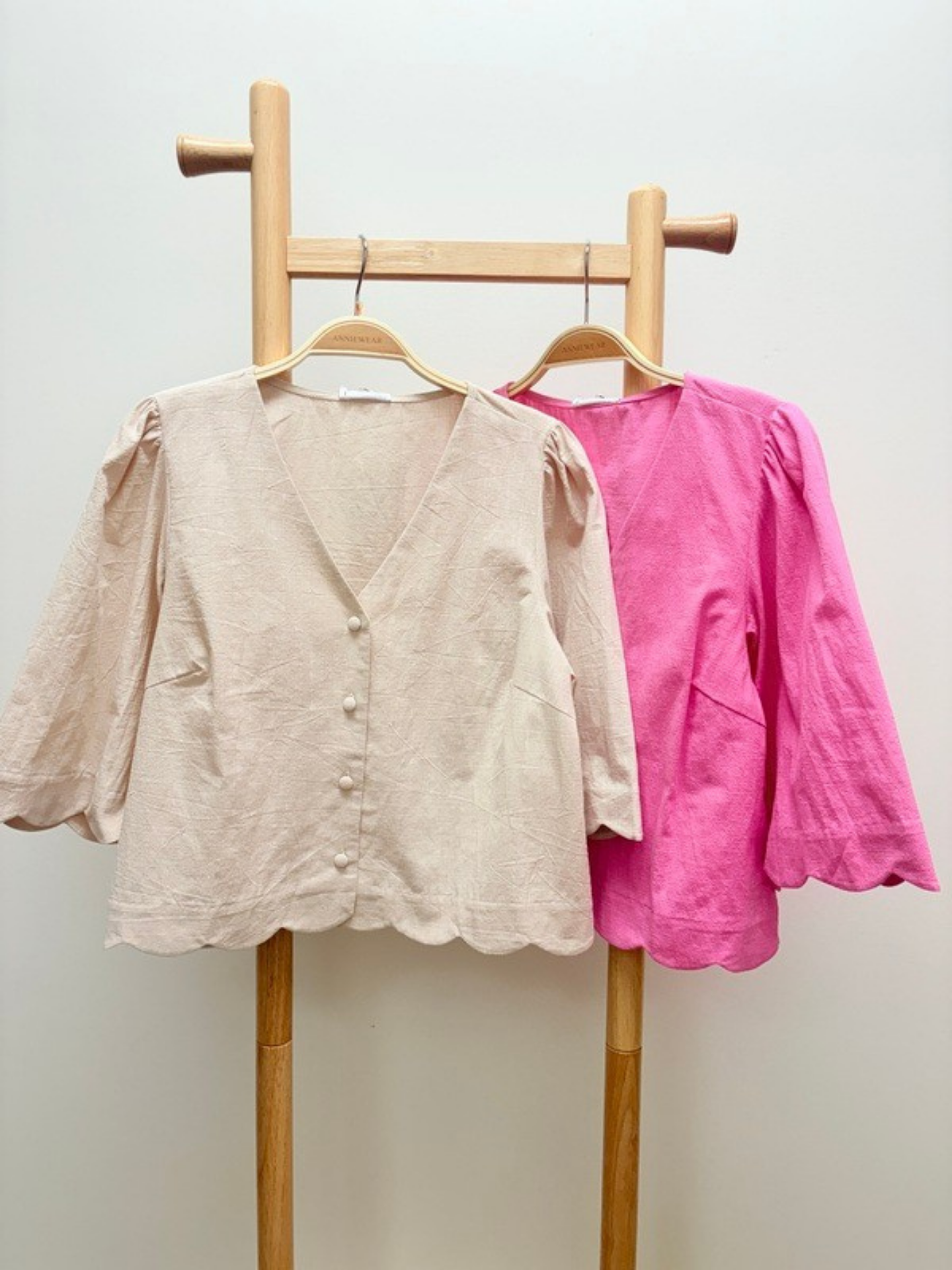 Scallop Hem Button Down | Elegant Women's Fashion by coolavocek