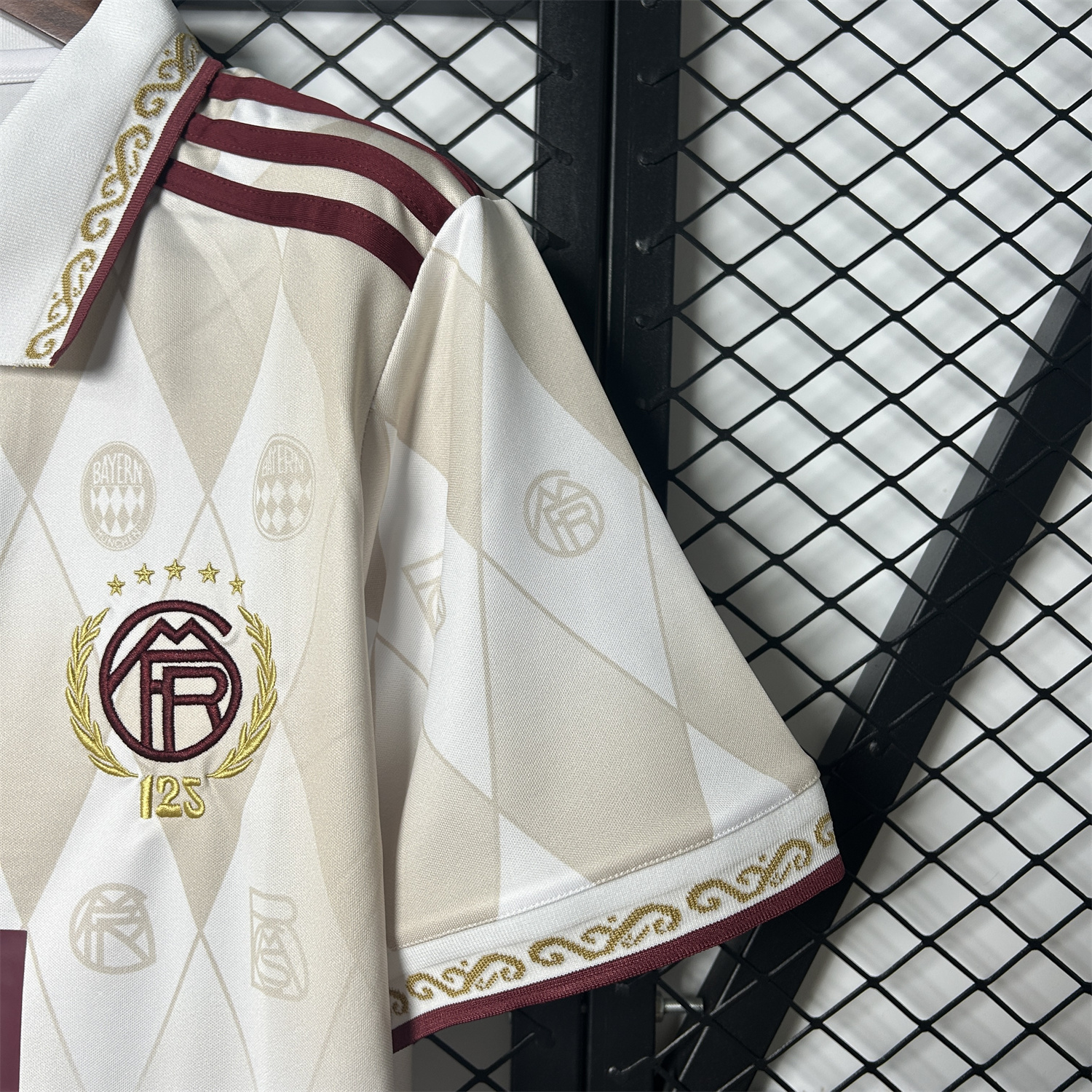 AlphaJersey-Bayern Munich 2025 125th Anniversary Diamond Pattern Special Edition Jersey - Fans Version
