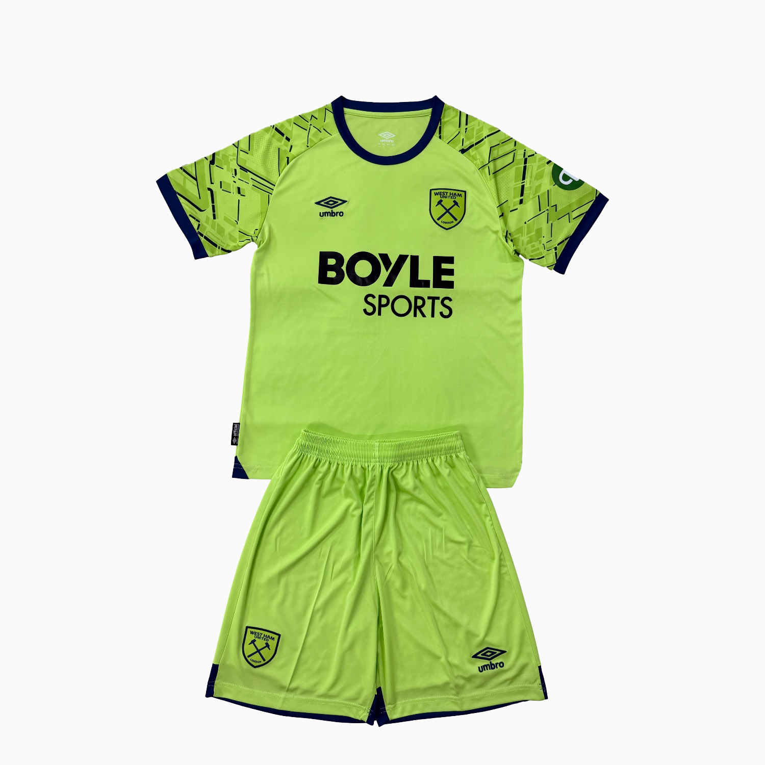 AlphaJersey-West Ham United 25-26 Green Goalkeeper Men's Adult Jersey Set - Fans Version