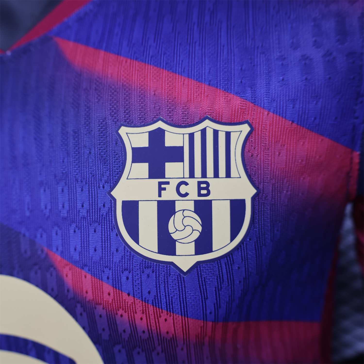 AlphaJersey-Barcelona 25-26 Red Diagonal Special Blue Jersey - Player Version