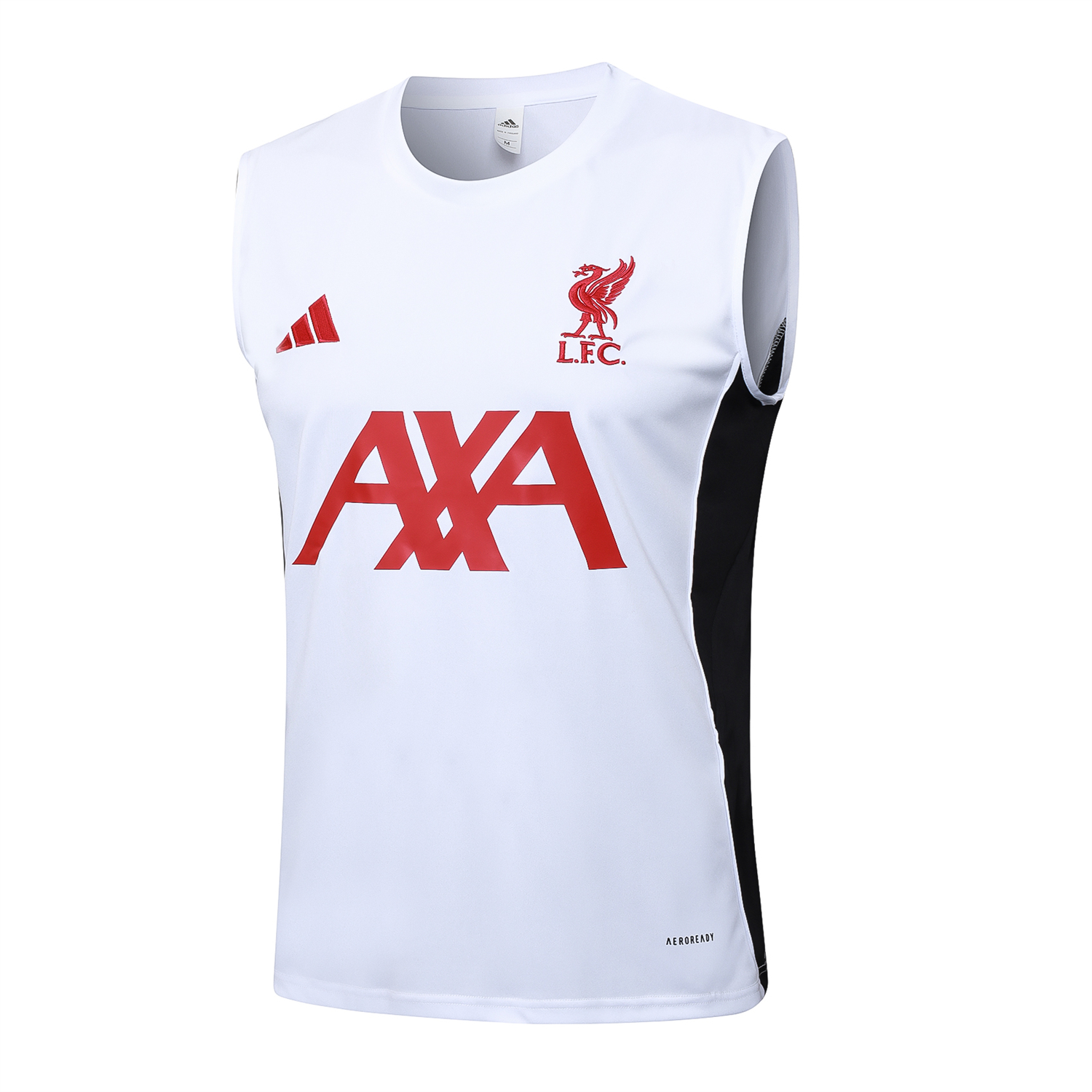 AlphaJersey-Liver.pool 25-26 Vest Training Set - White Vest & Black Shorts