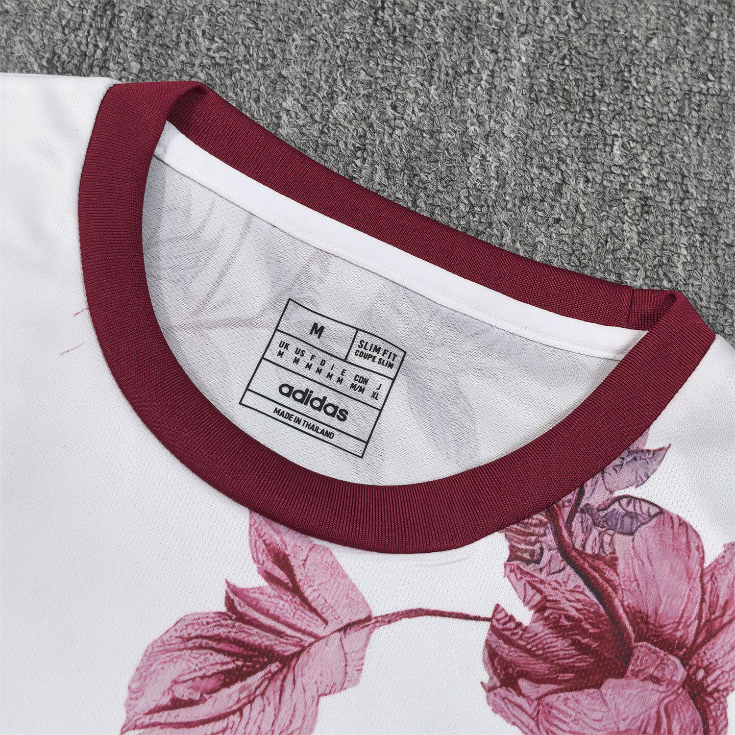 AlphaJersey-Japan 25-26 Red Flowers White Jersey - Fans Version