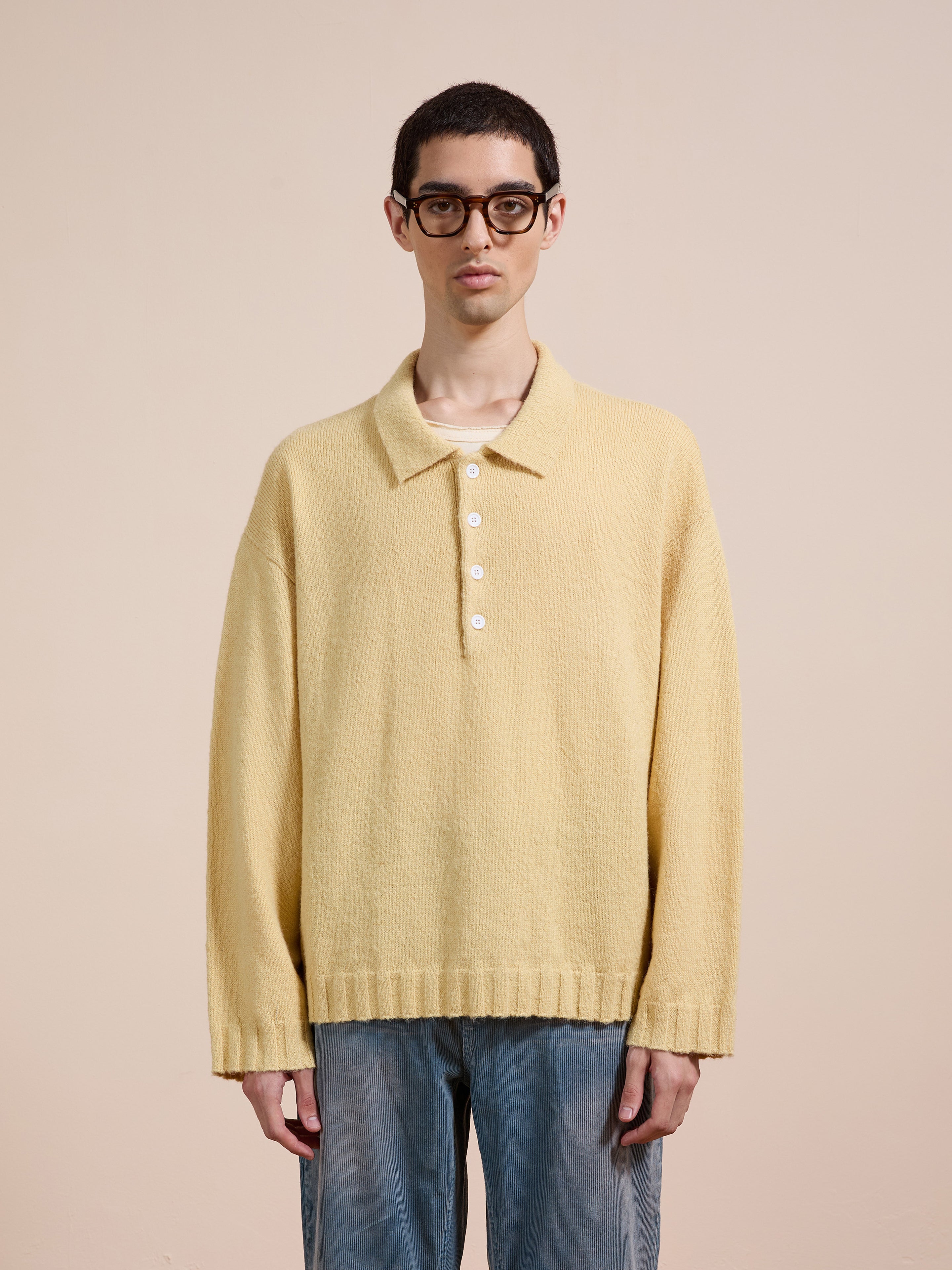 Knit LS Polo Sweater | Modern Menswear by yycbvcnbmmnbm
