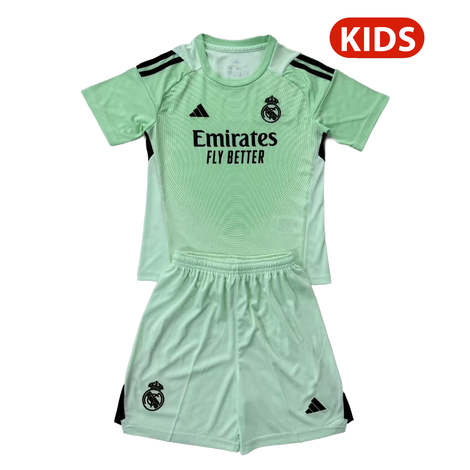 AlphaJersey-Real Madrid 25-26 Goalkeeper Light Green Kids Kit