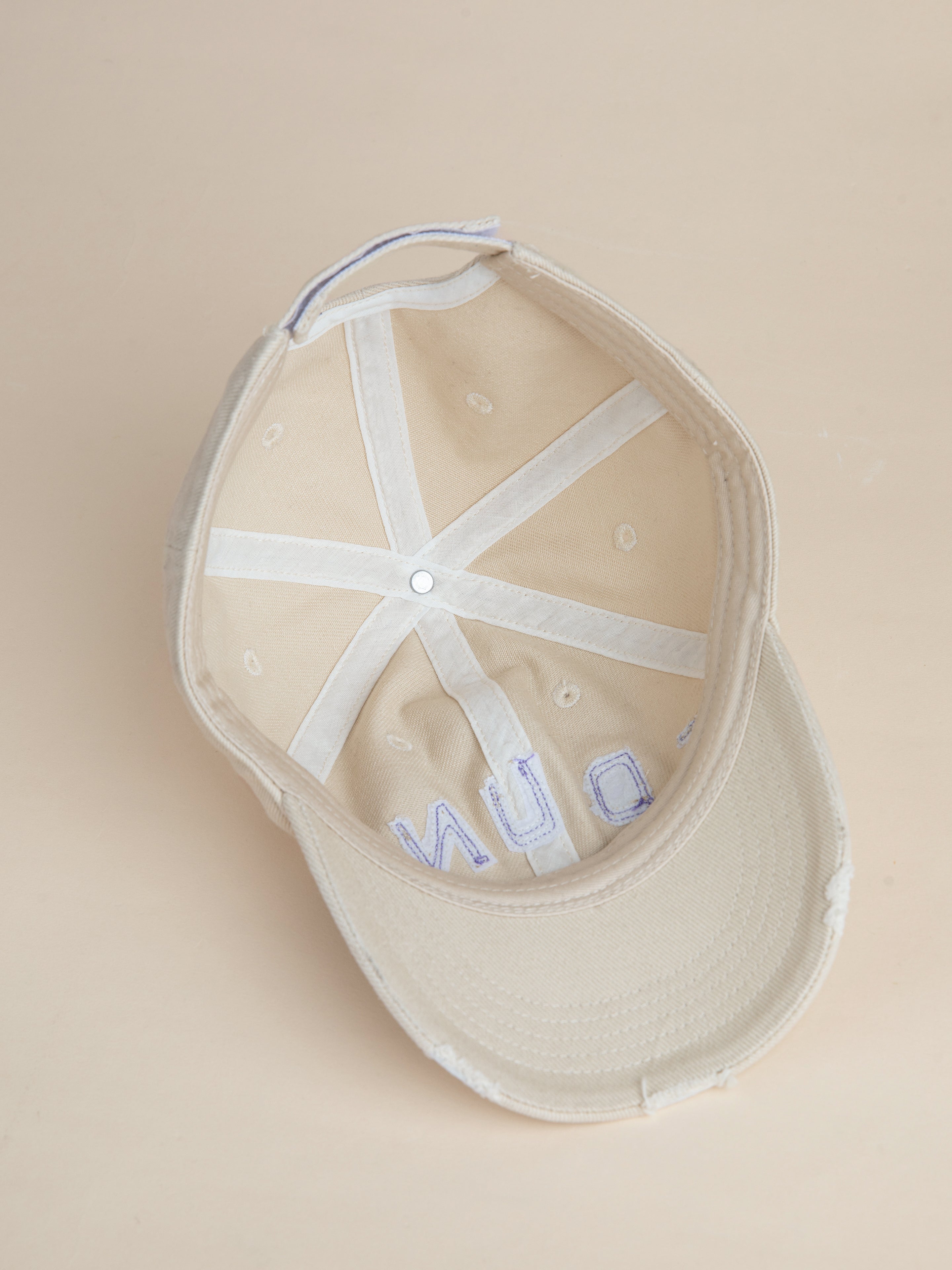 Ivory Felt Patch Cap | Modern Menswear by yycbvcnbmmnbm