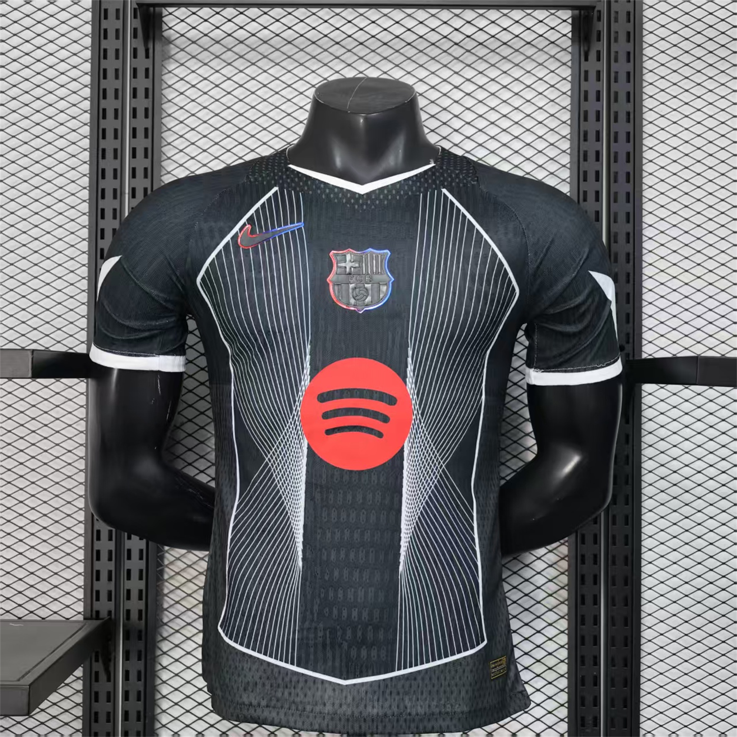AlphaJersey-Barcelona 25-26 Black Big LOGO Special Jersey - Player Version