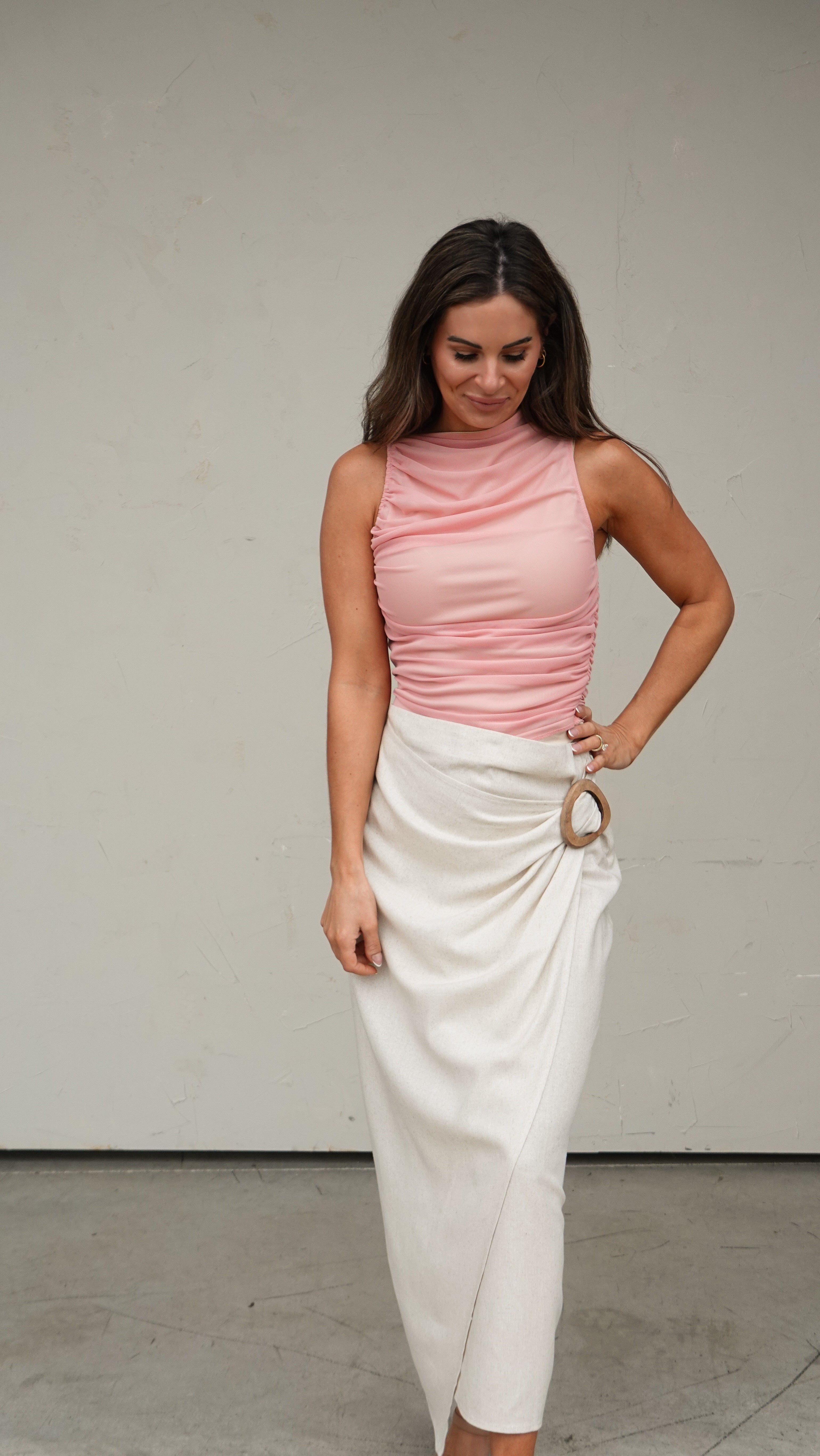 Rose Pink Mesh Tank Top | Elegant Women's Fashion by coolavocek