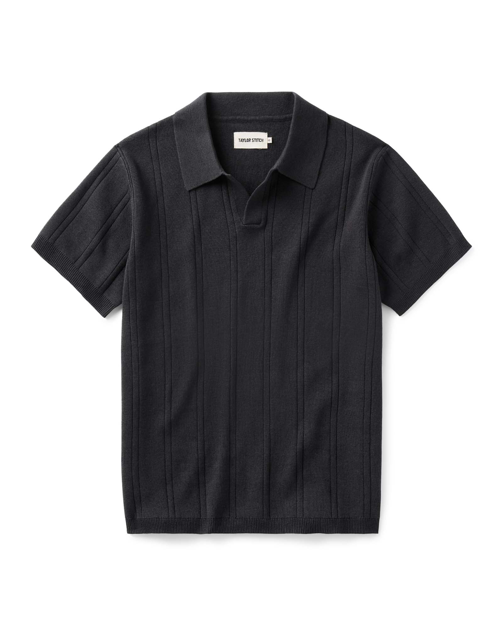 The Valencia Sweater Polo in Heather Coal Rib | Modern Menswear by yycbvcnbmmnbm