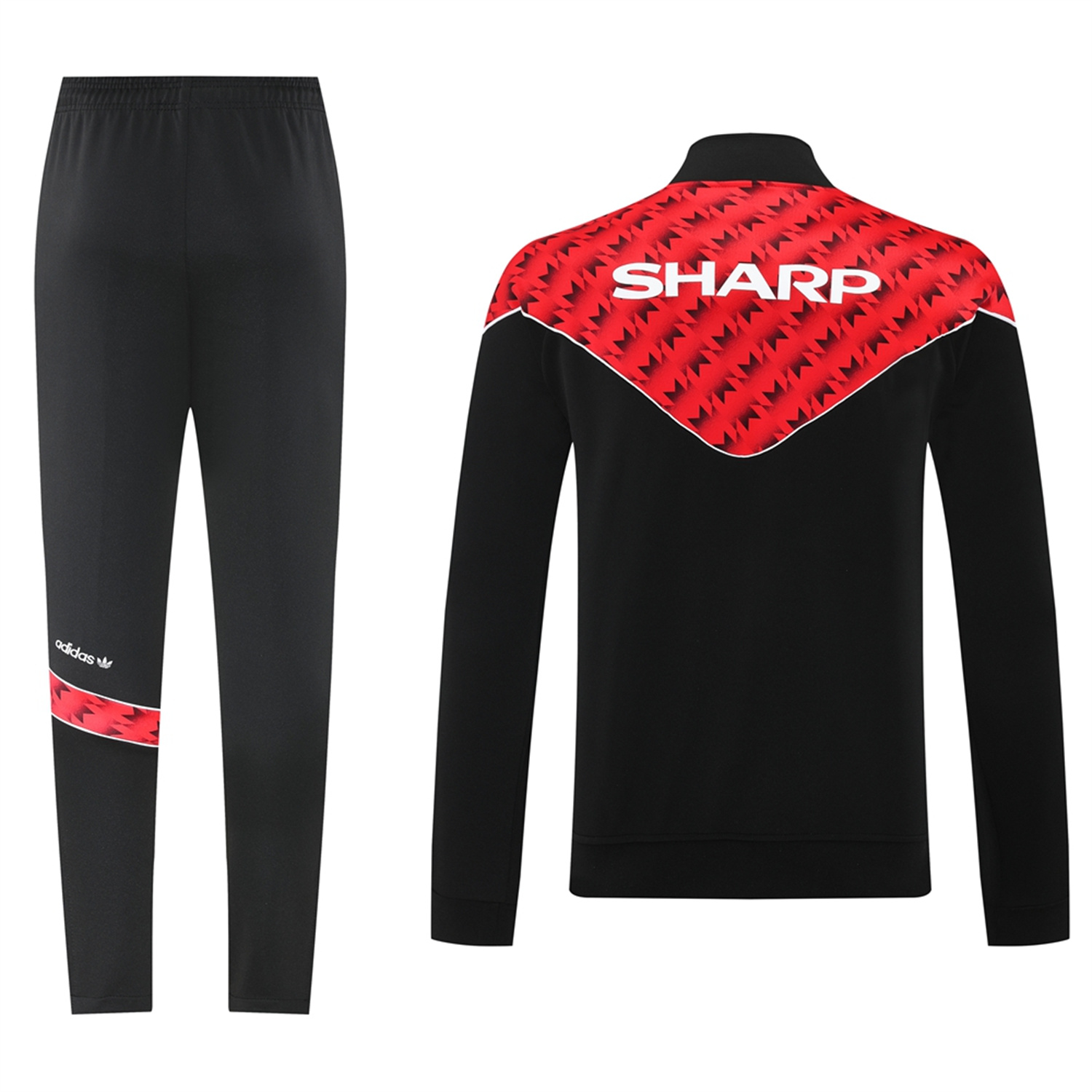 AlphaJersey-Manchester United 25-26 Bring Back 1991 Jacket Training Tracksuit - Black and Red