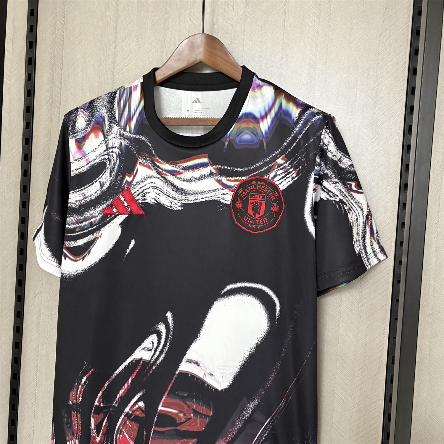 AlphaJersey-Manchester United 25-26 Ripples Black Special Jersey - Fans Version