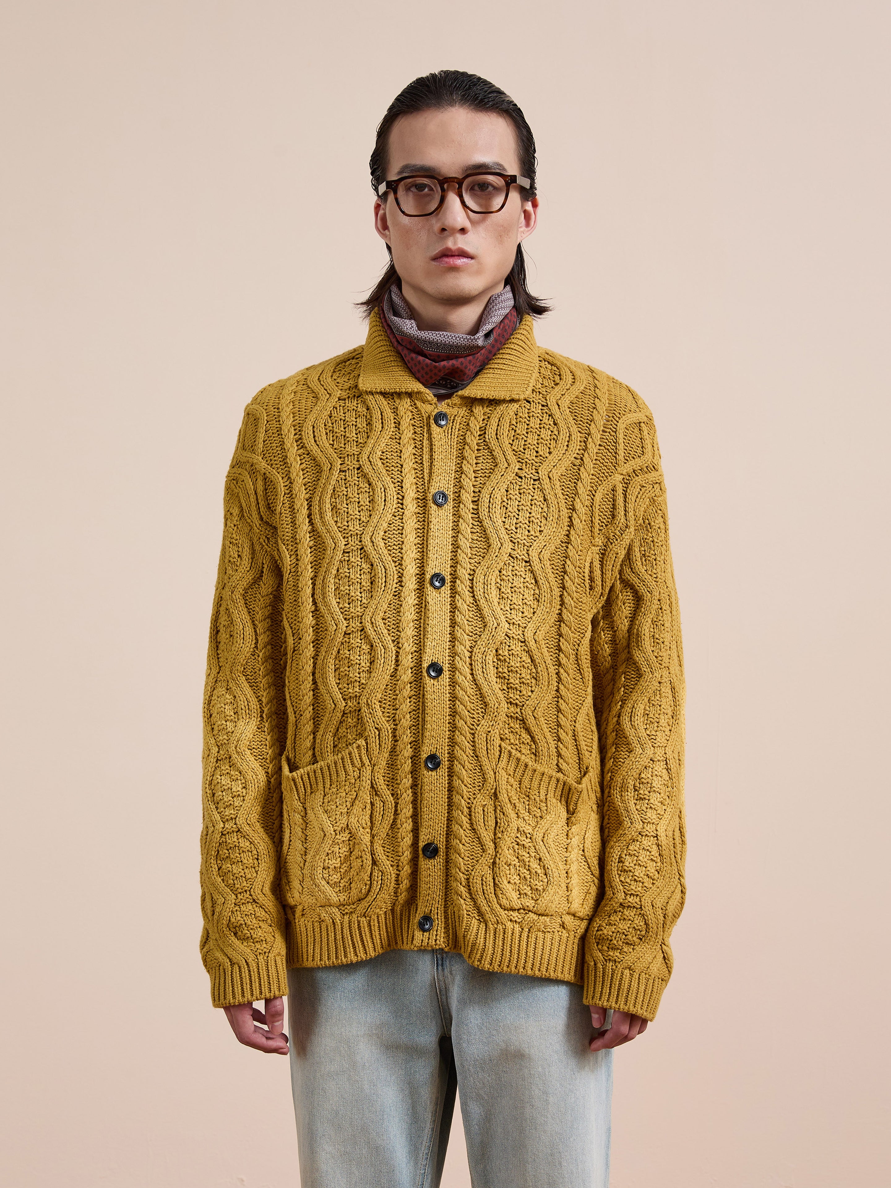 Cable Knit Buttoned Cardigan | Modern Menswear by yycbvcnbmmnbm