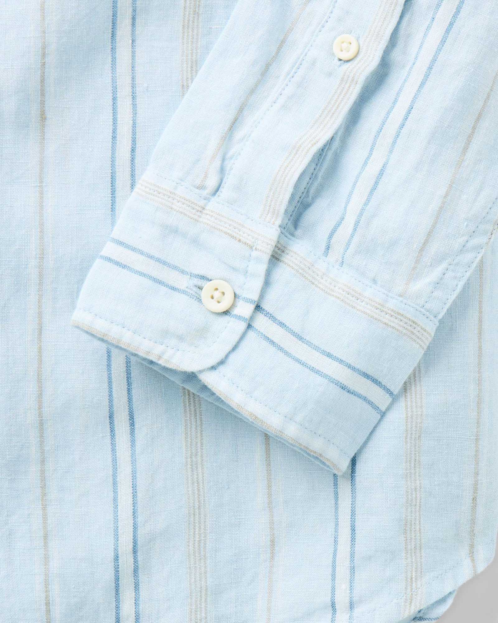 The Jack in Blue Sky Stripe Linen | Modern Menswear by yycbvcnbmmnbm