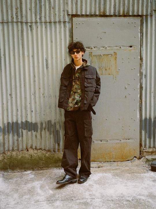 Washed Camouflage Zip Hoodie | Modern Menswear by yycbvcnbmmnbm