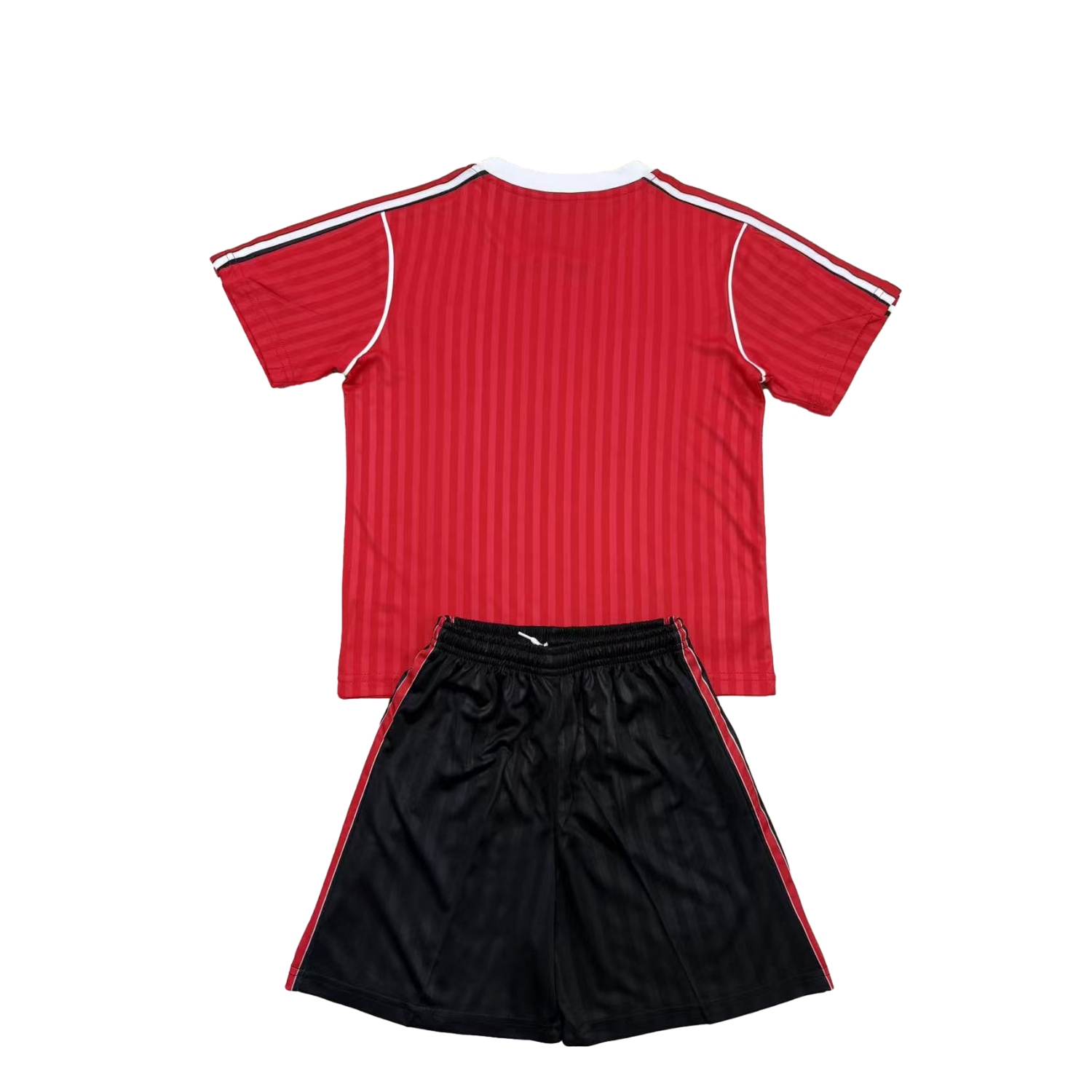 AlphaJersey-Manchester United 25-26 Red Terrace Icon Throwback Style Kids Kit