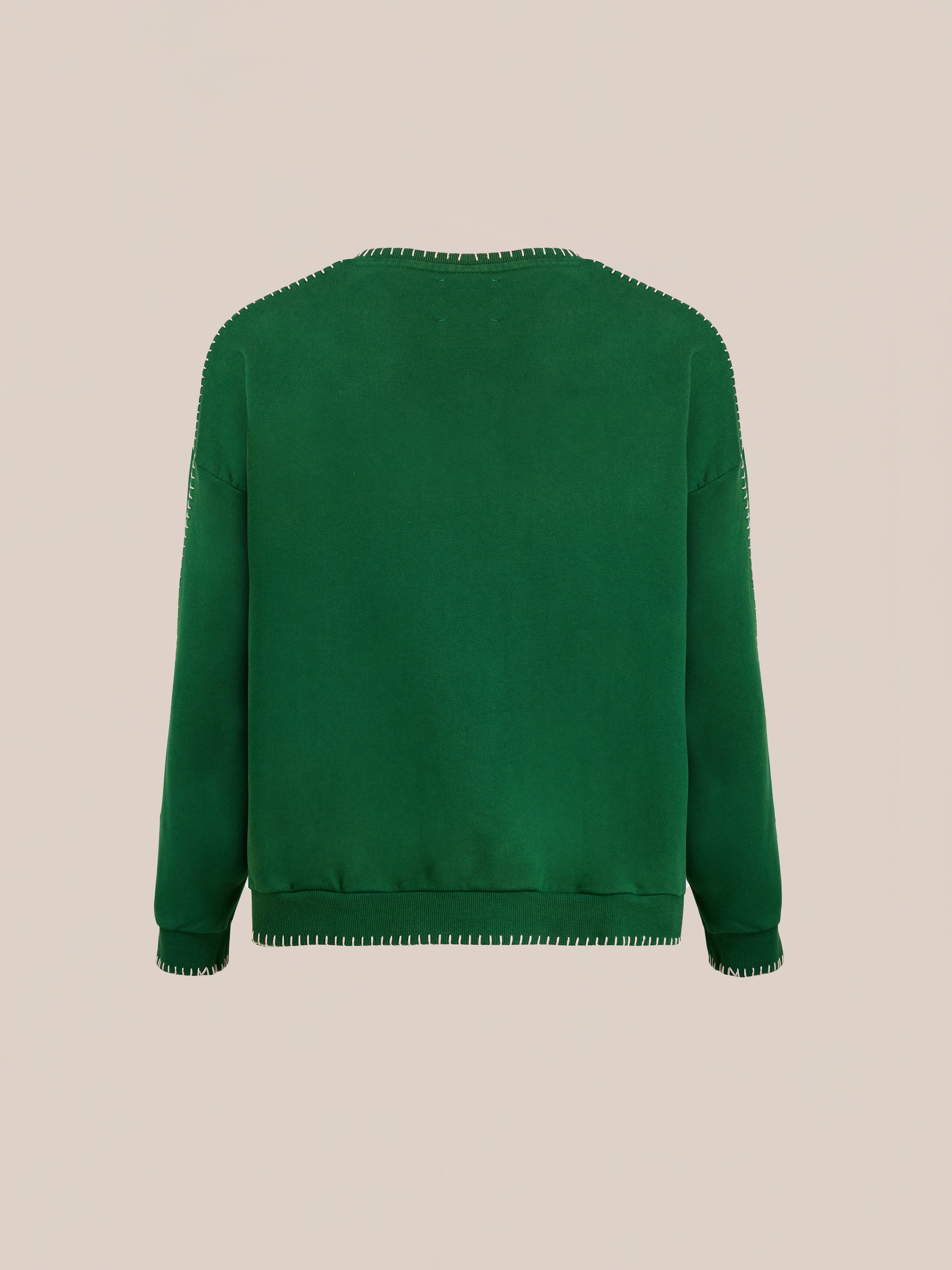 Stitched Border Distressed Crewneck | Modern Menswear by yycbvcnbmmnbm