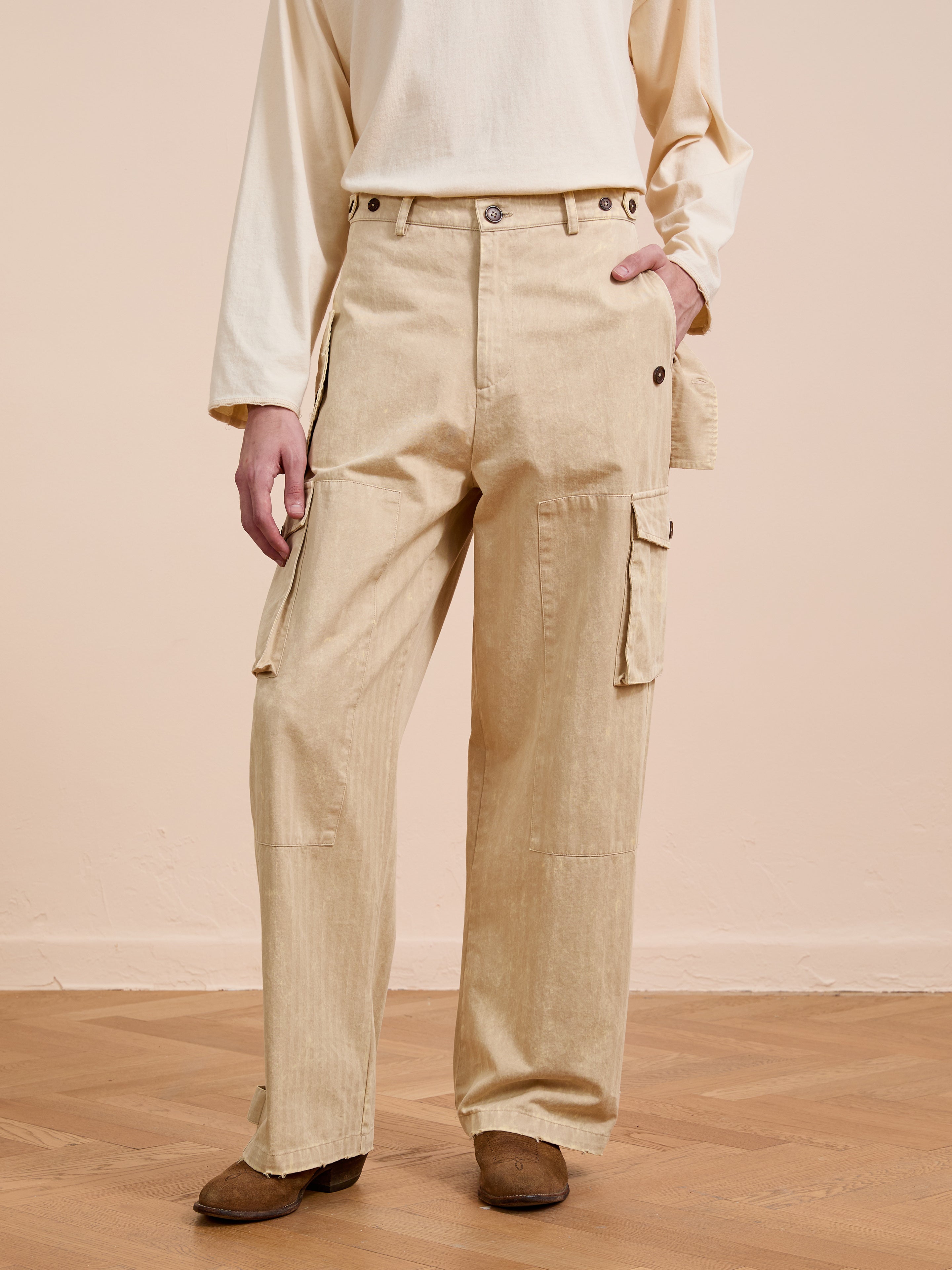 Utility Herringbone Paneled Pants | Modern Menswear by yycbvcnbmmnbm