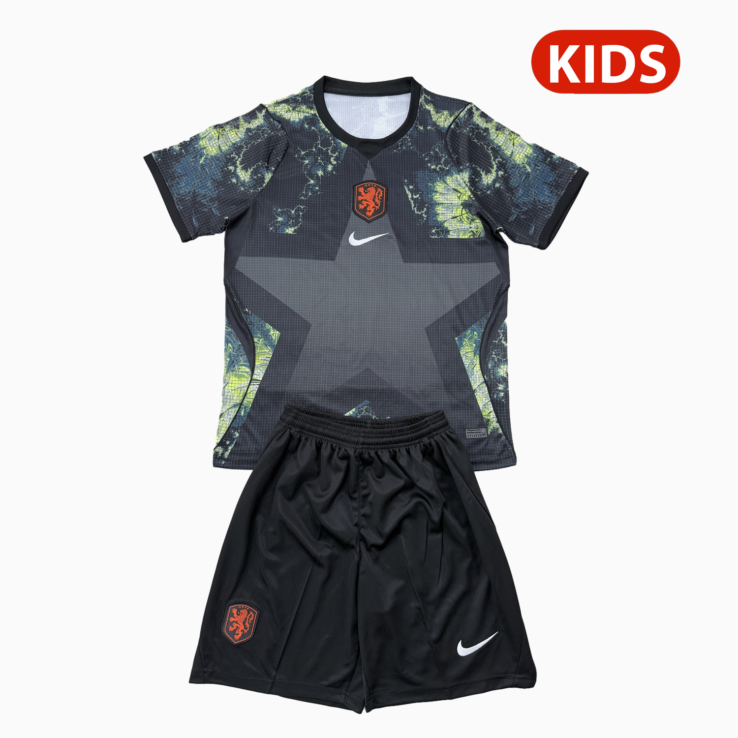 AlphaJersey-Netherlands 2026 Black Goalkeeper Kids Kit