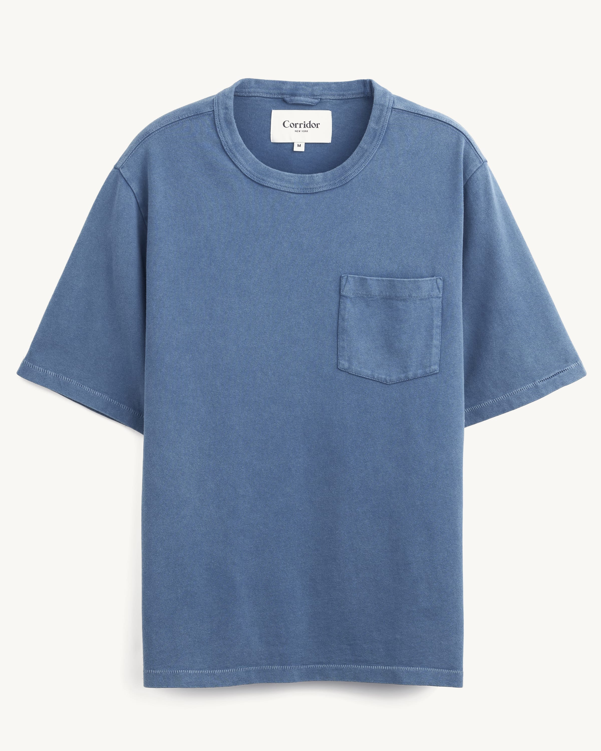 Garment Dye Tee - Indigo | Modern Menswear by yycbvcnbmmnbm