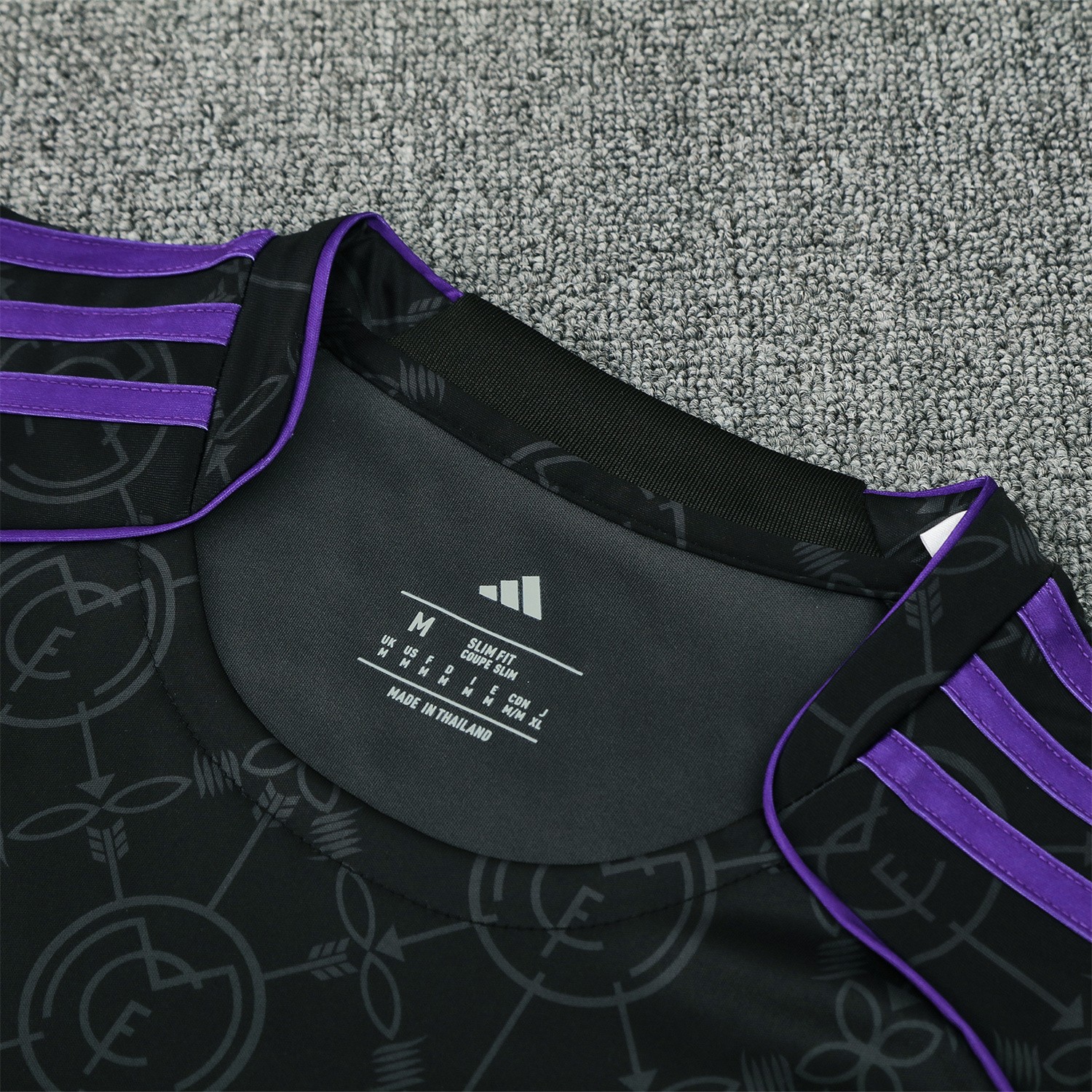 AlphaJersey-Real Madrid 25-26 Vest Training Set - Blue Edge Black Vest & Black Shorts