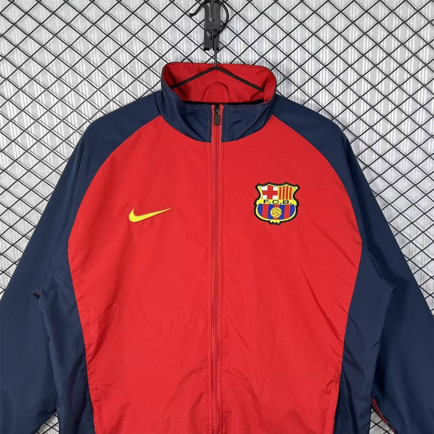 AlphaJersey-Retro Barcelona 1998-00 Home Windbreaker Jacket - Red