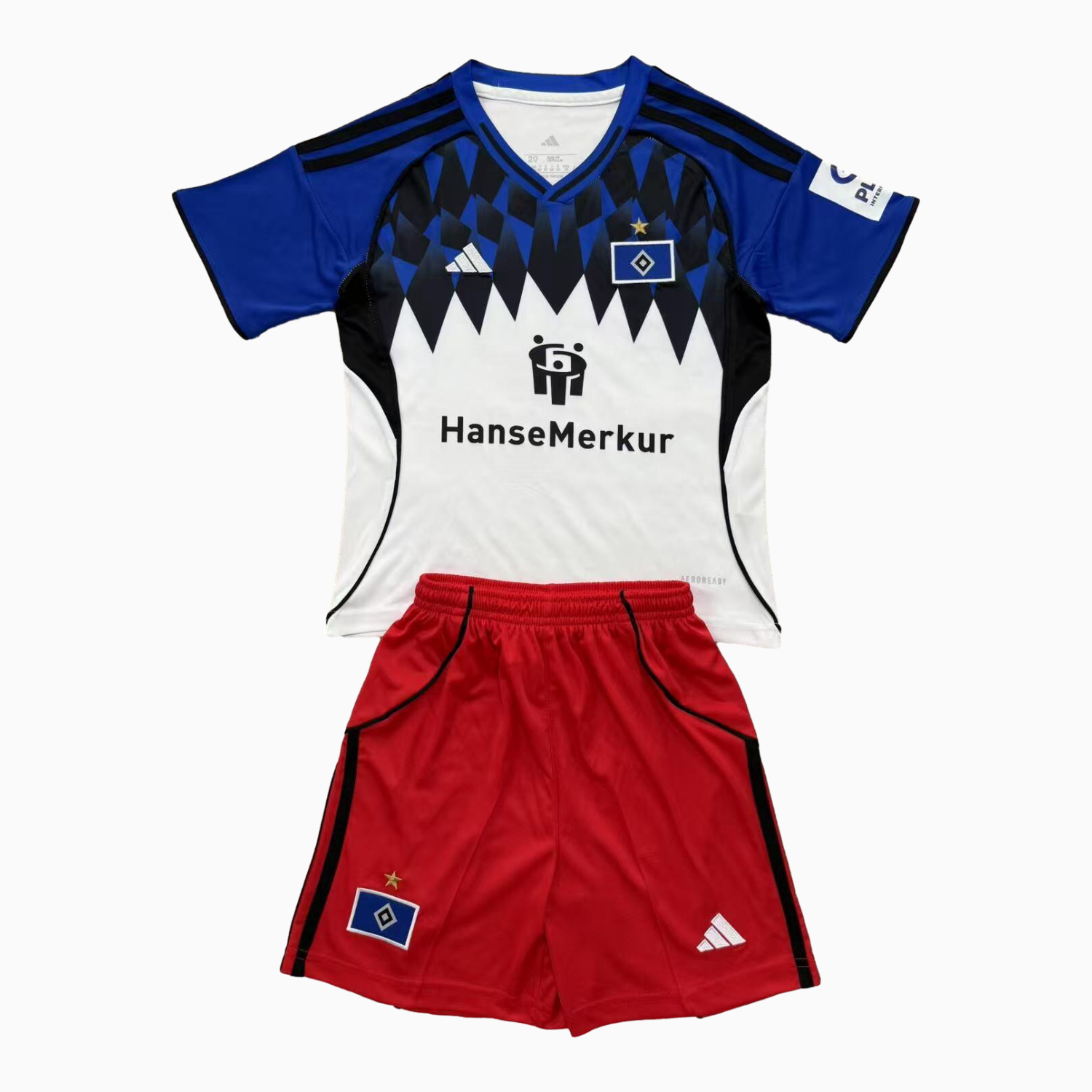 AlphaJersey-Hamburger SV 25-26 Home Men's Adult Jersey Set - Fans Version