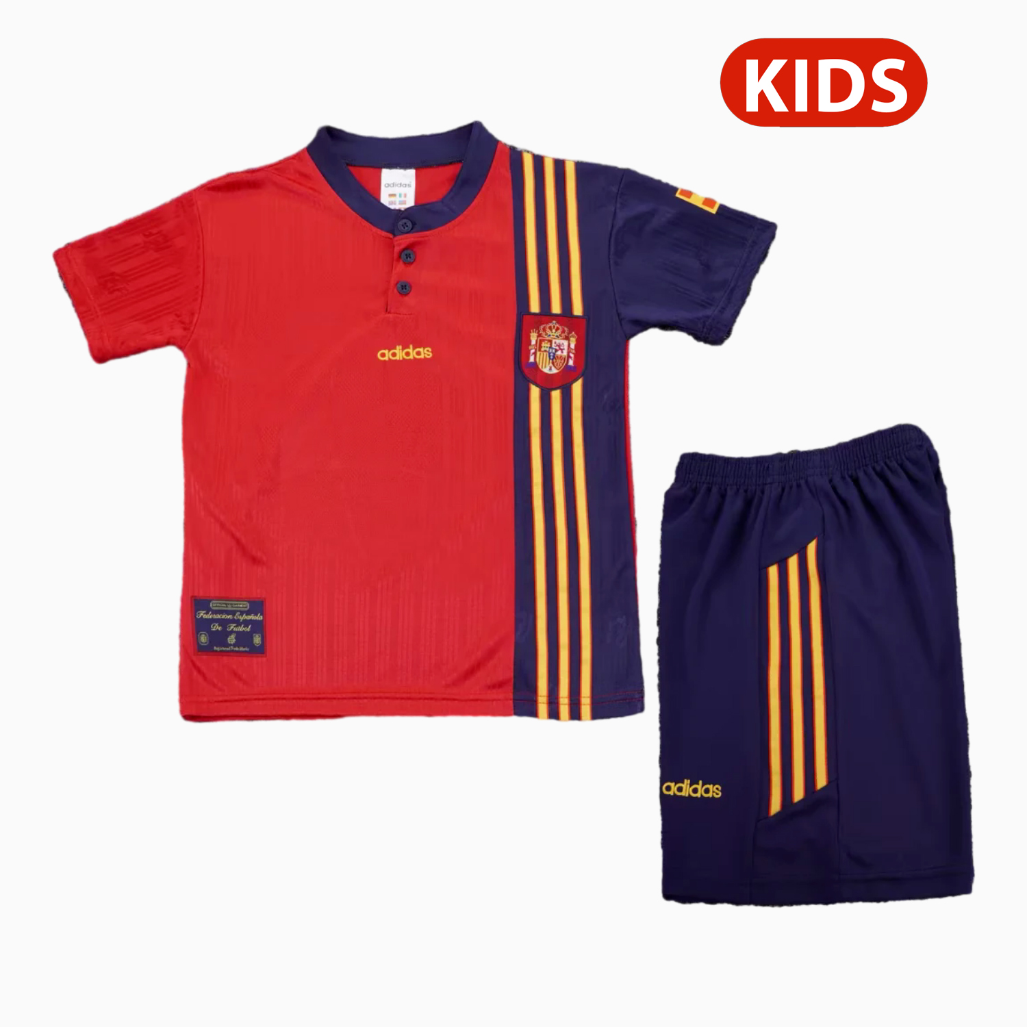 AlphaJersey-Retro Spain 1996 Home Kids Kit
