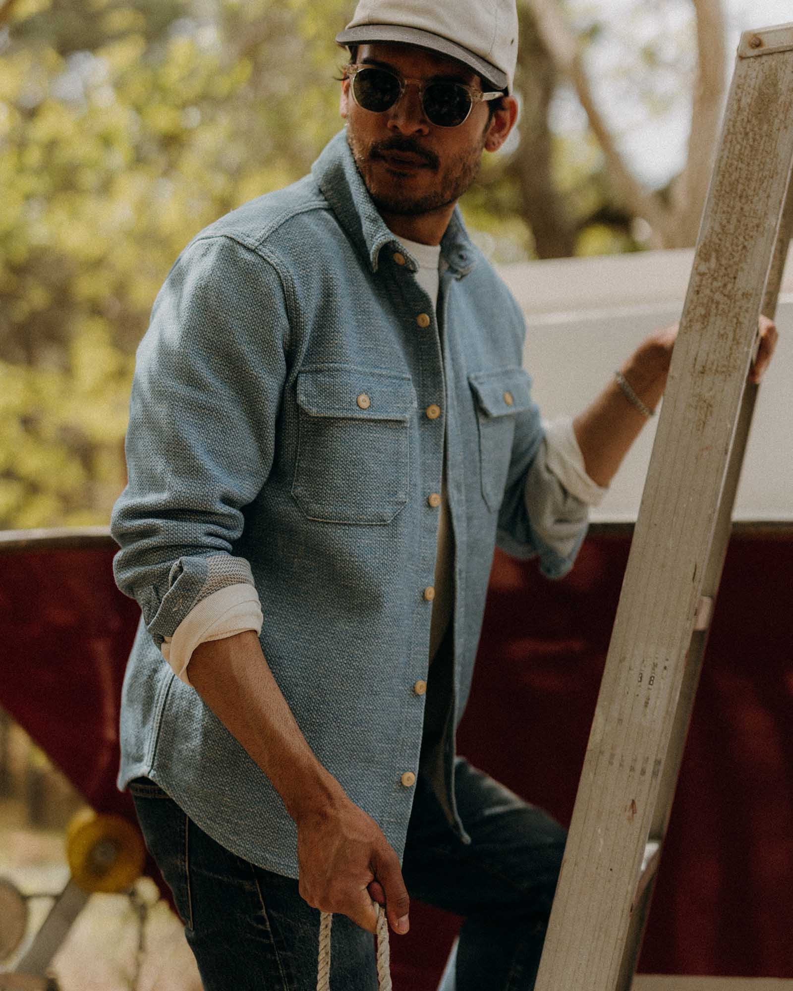 The Division Shirt in Washed Indigo | Modern Menswear by yycbvcnbmmnbm