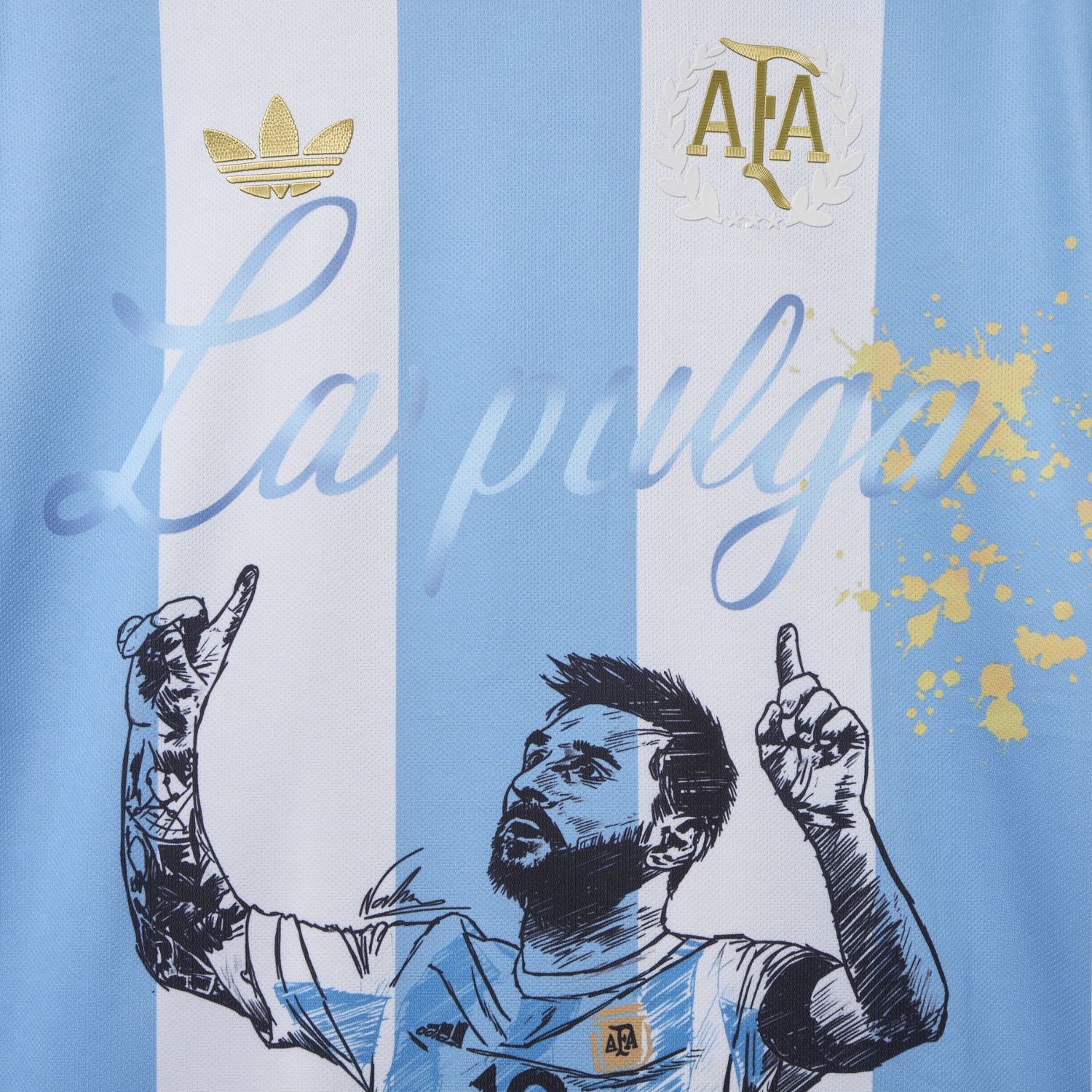 AlphaJersey-Argentina 25-26 50th Anniversary Messi Graffiti Special Jersey - Fans Version