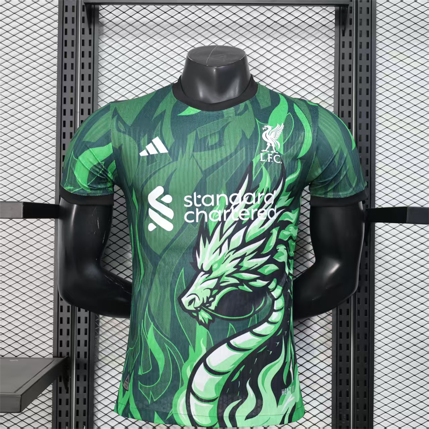 AlphaJersey-Liver.pool 25-26 Green Dragon and Fire Special Jersey - Player Version