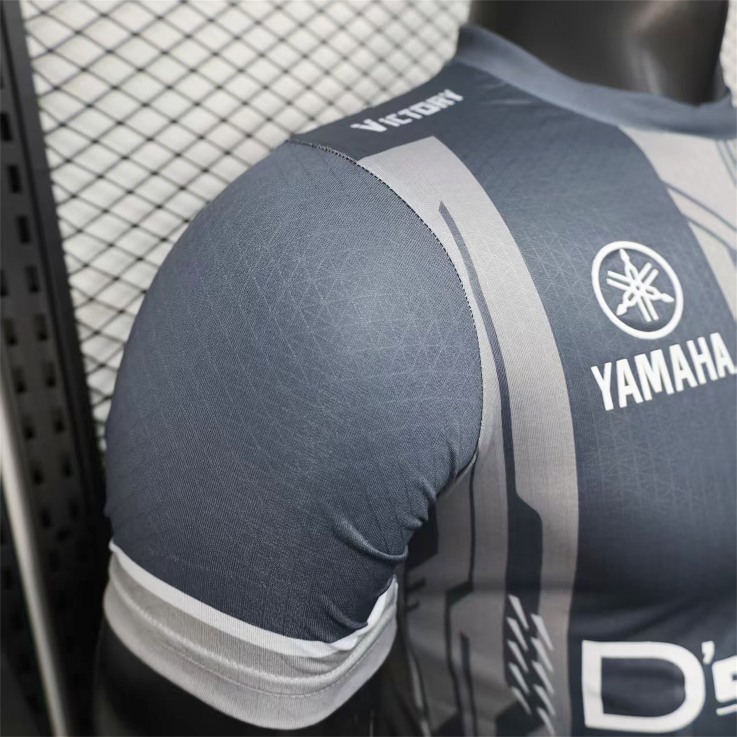 AlphaJersey-Marseille 25-26 Grey Stripes Special Jersey - Player Version