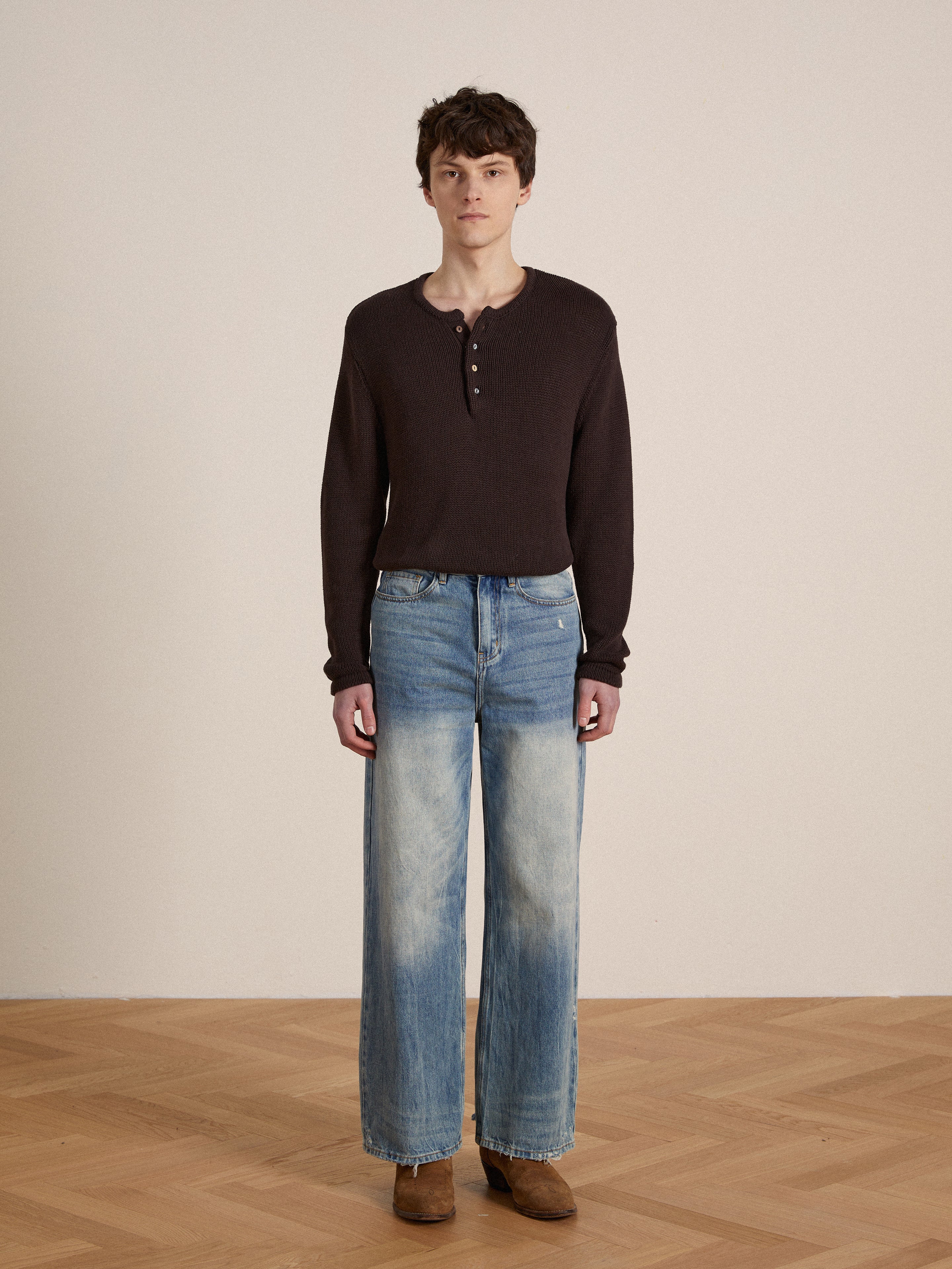 Knit Henley | Modern Menswear by yycbvcnbmmnbm