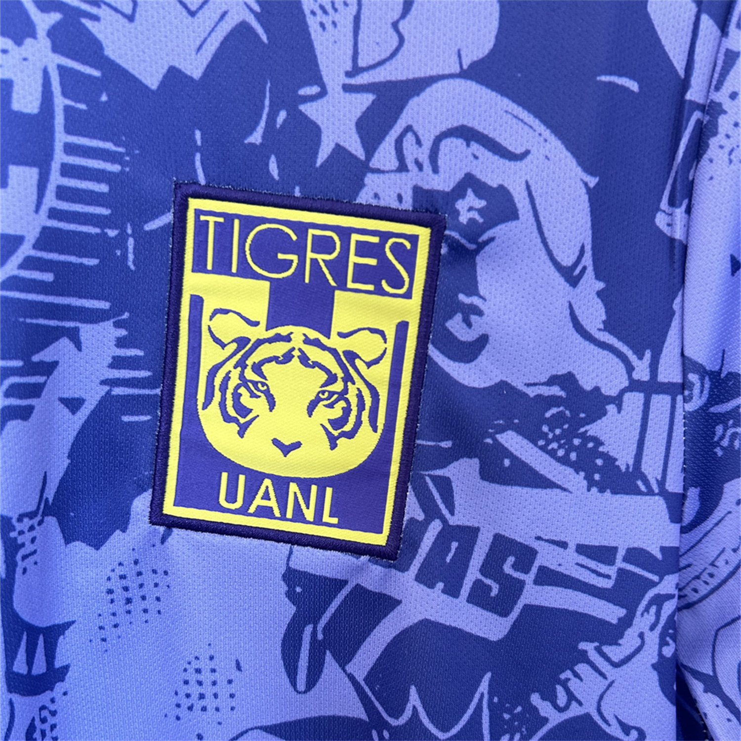 AlphaJersey-Tigres UANL 25-26 Blue And Purple Pre-match Training Jersey - Fans Version
