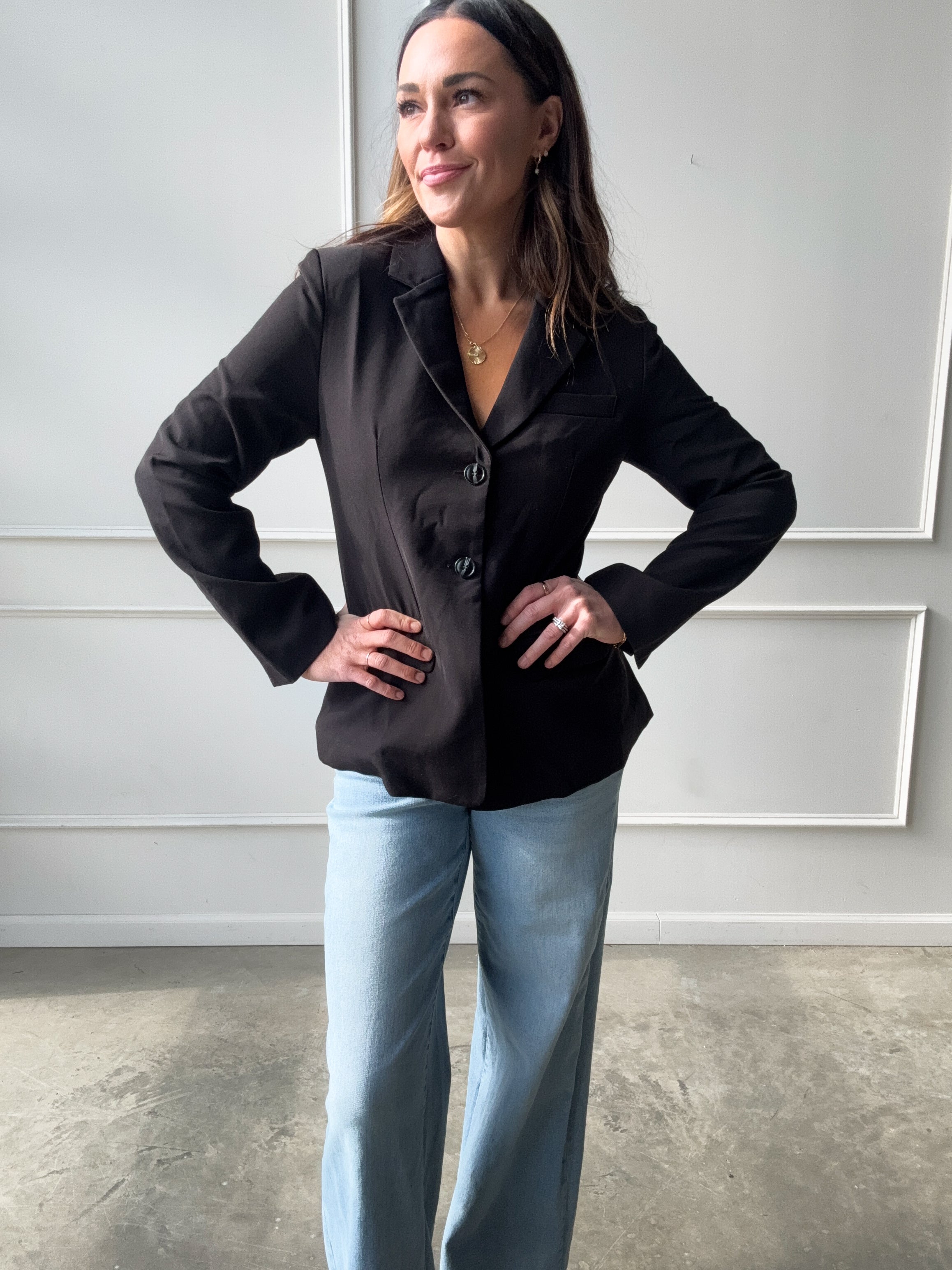 Black Fitted Blazer | Elegant Women's Fashion by coolavocek