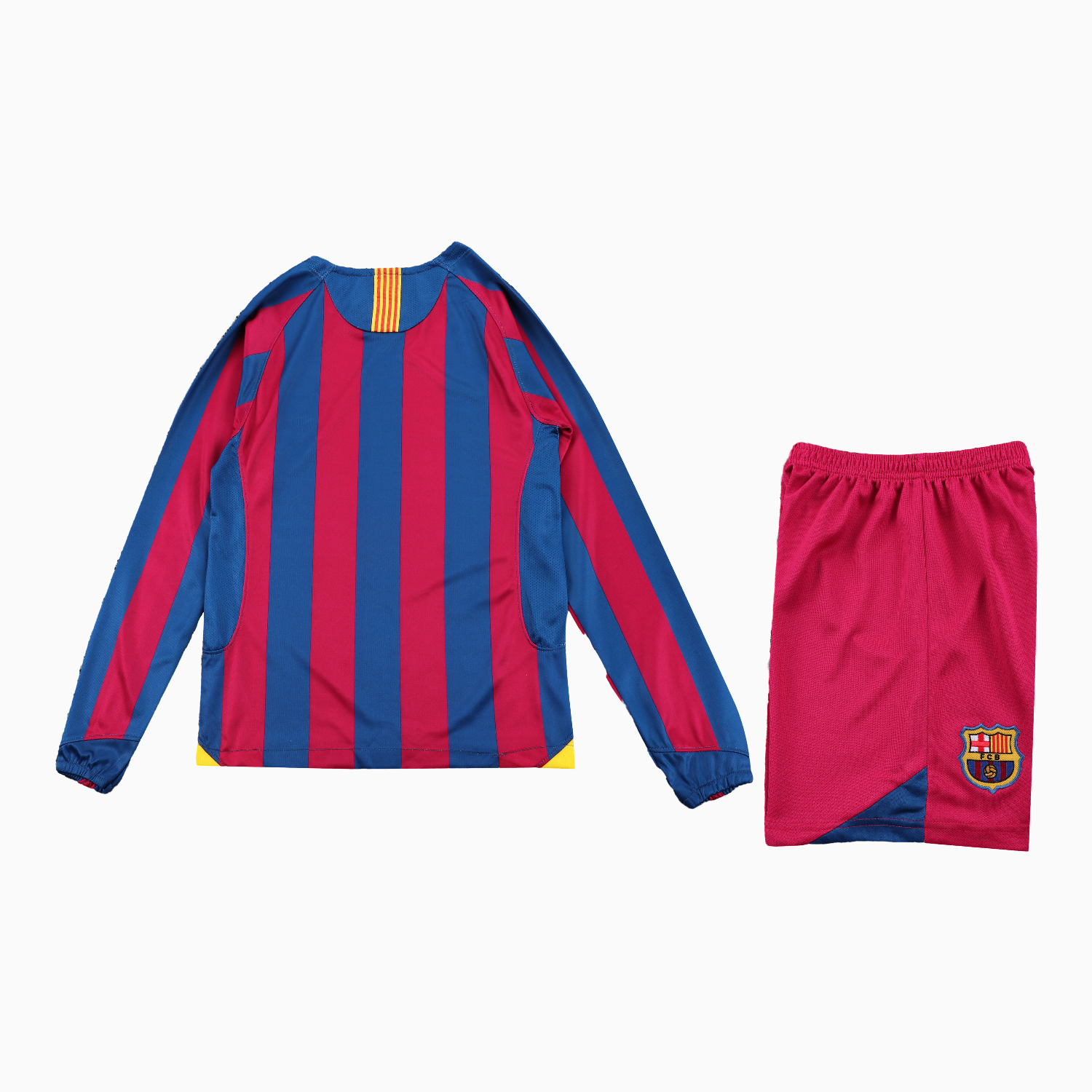 AlphaJersey-Retro Barcelona 2005-06 Home Long Sleeve Kids Kit