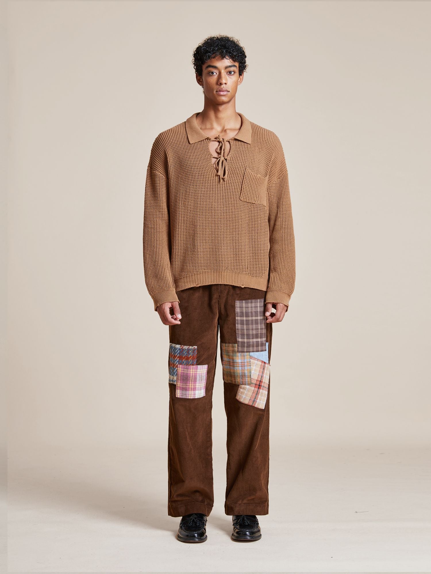 Tie-Collar Knit Sweater | Modern Menswear by yycbvcnbmmnbm