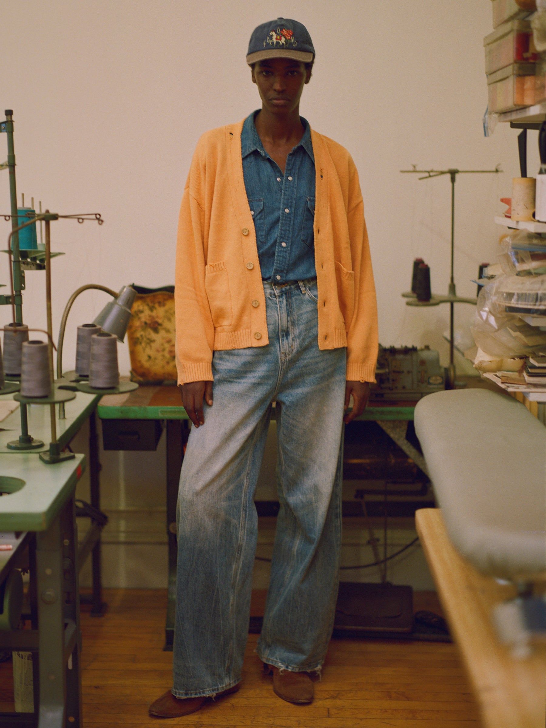 Cadmium Distressed Cardigan | Modern Menswear by yycbvcnbmmnbm