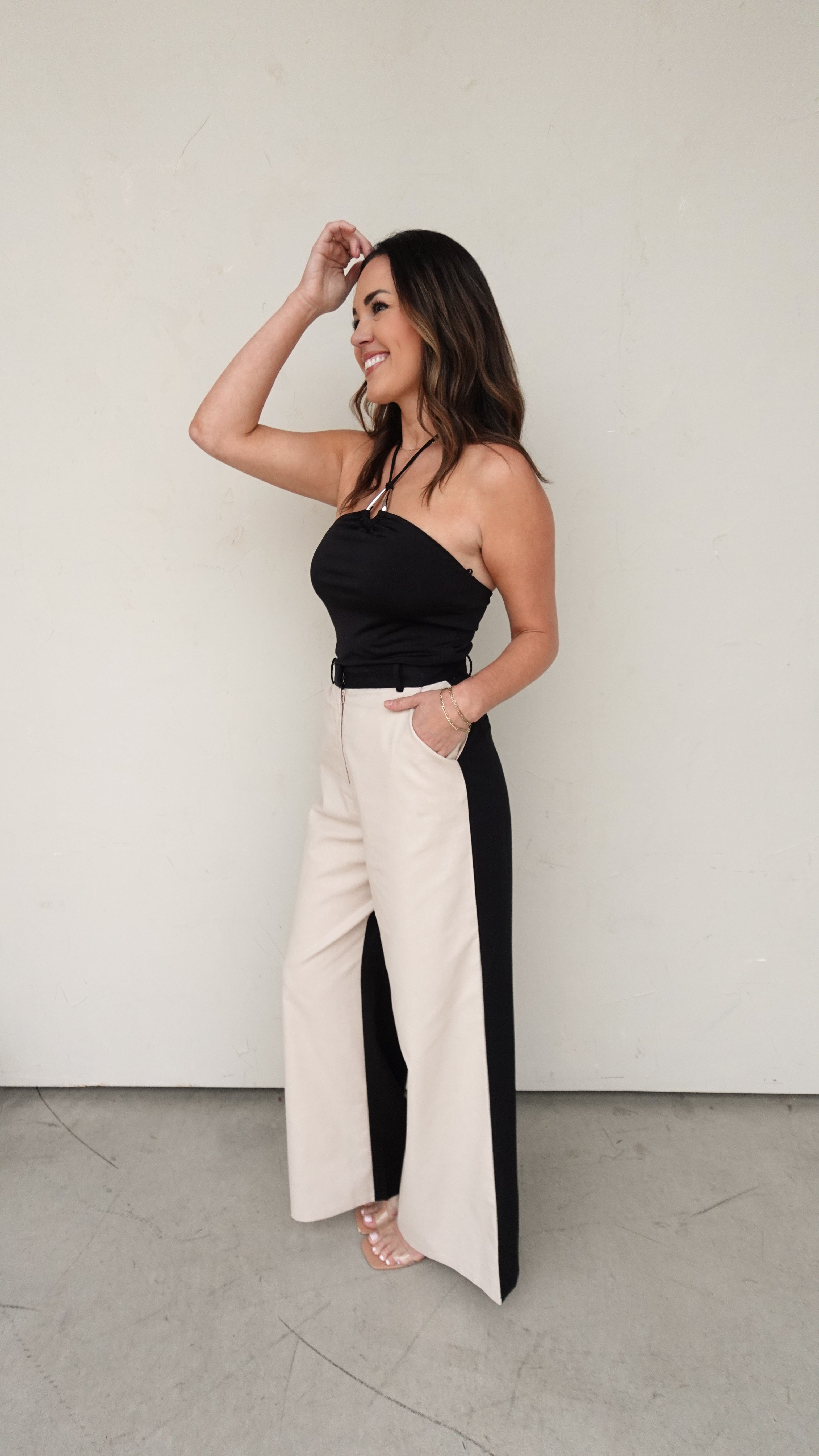 Black Halter Top with Ring Detail | Elegant Women's Fashion by coolavocek