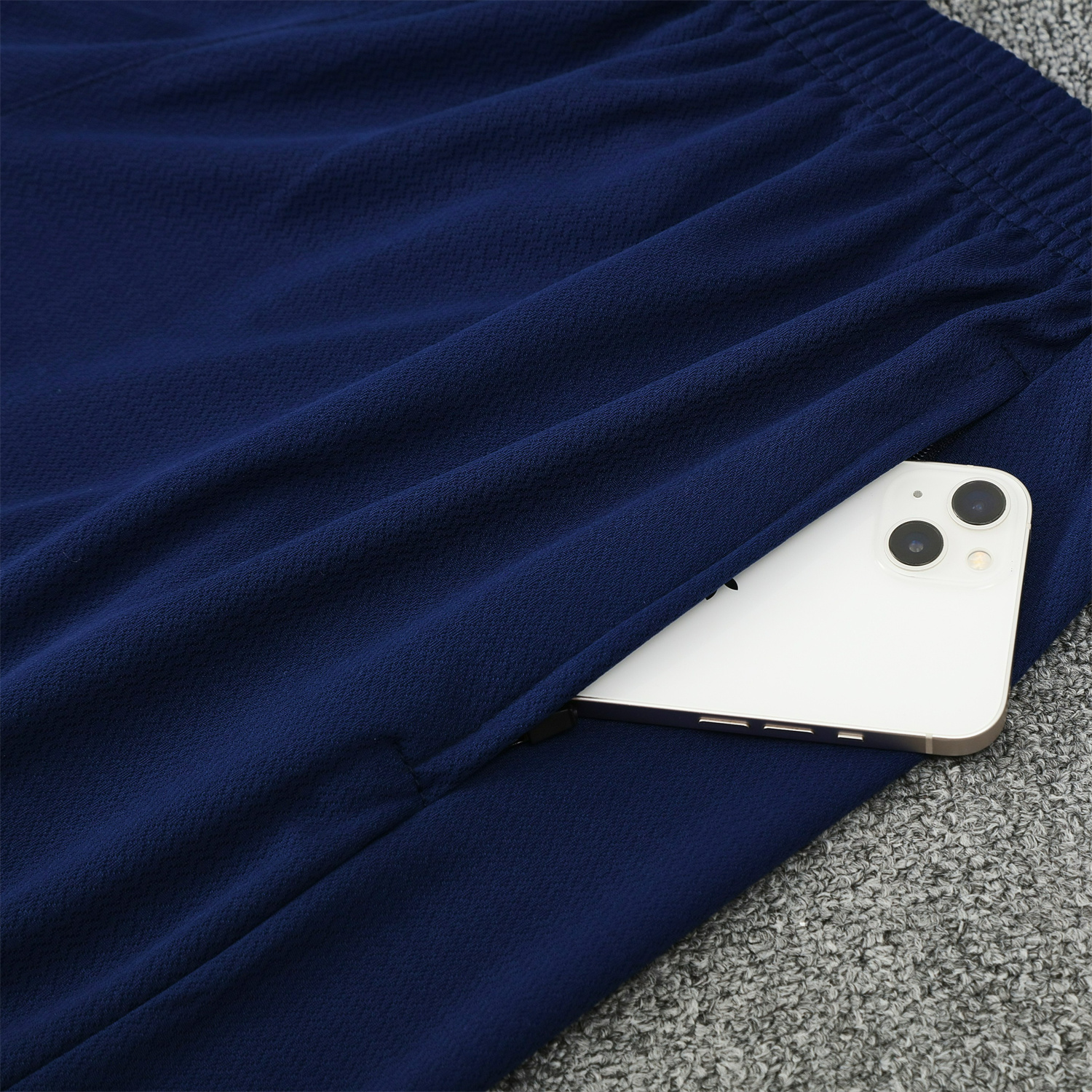 AlphaJersey-Marseille 25-26 Short-Sleeve Training Set - Blue Orange Top & Blue Shorts