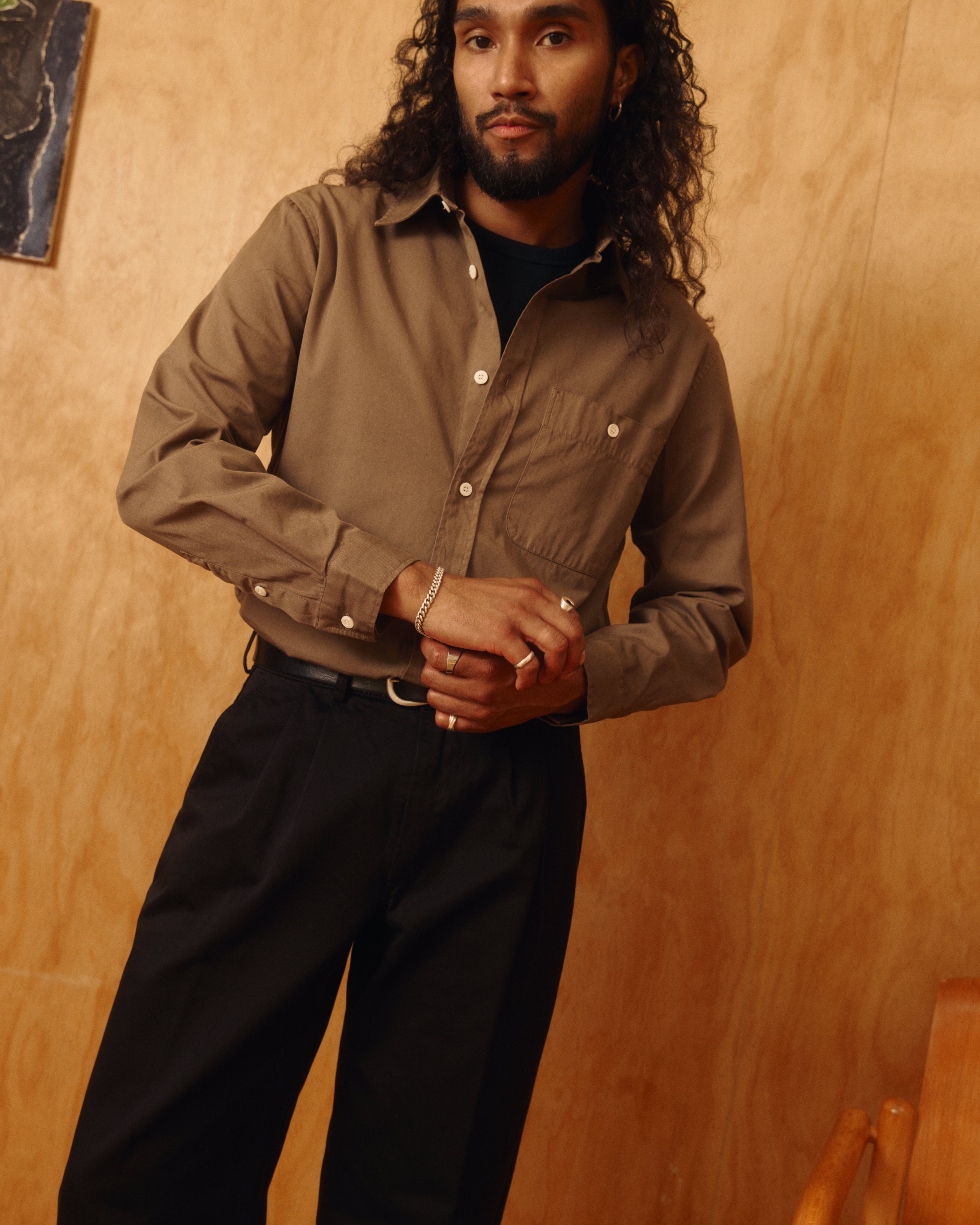 Jones Twill Cotton Shirt | Modern Menswear by yycbvcnbmmnbm