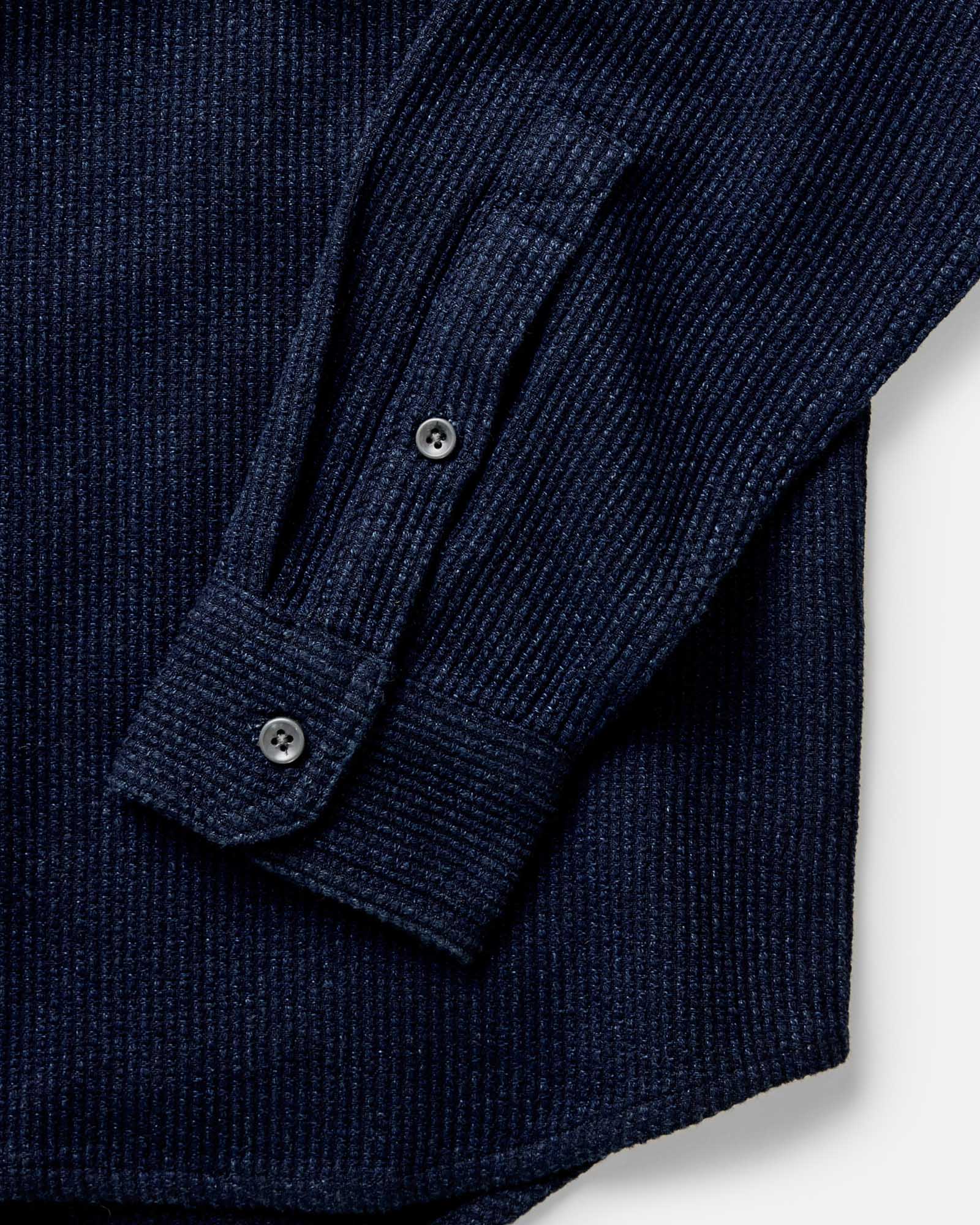 The Utility Shirt in Rinsed Indigo Sashiko | Modern Menswear by yycbvcnbmmnbm