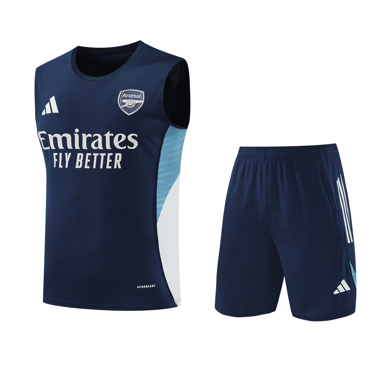 AlphaJersey-Arsenal 25-26 Vest Training Set - Deep Blue Vest and Shorts