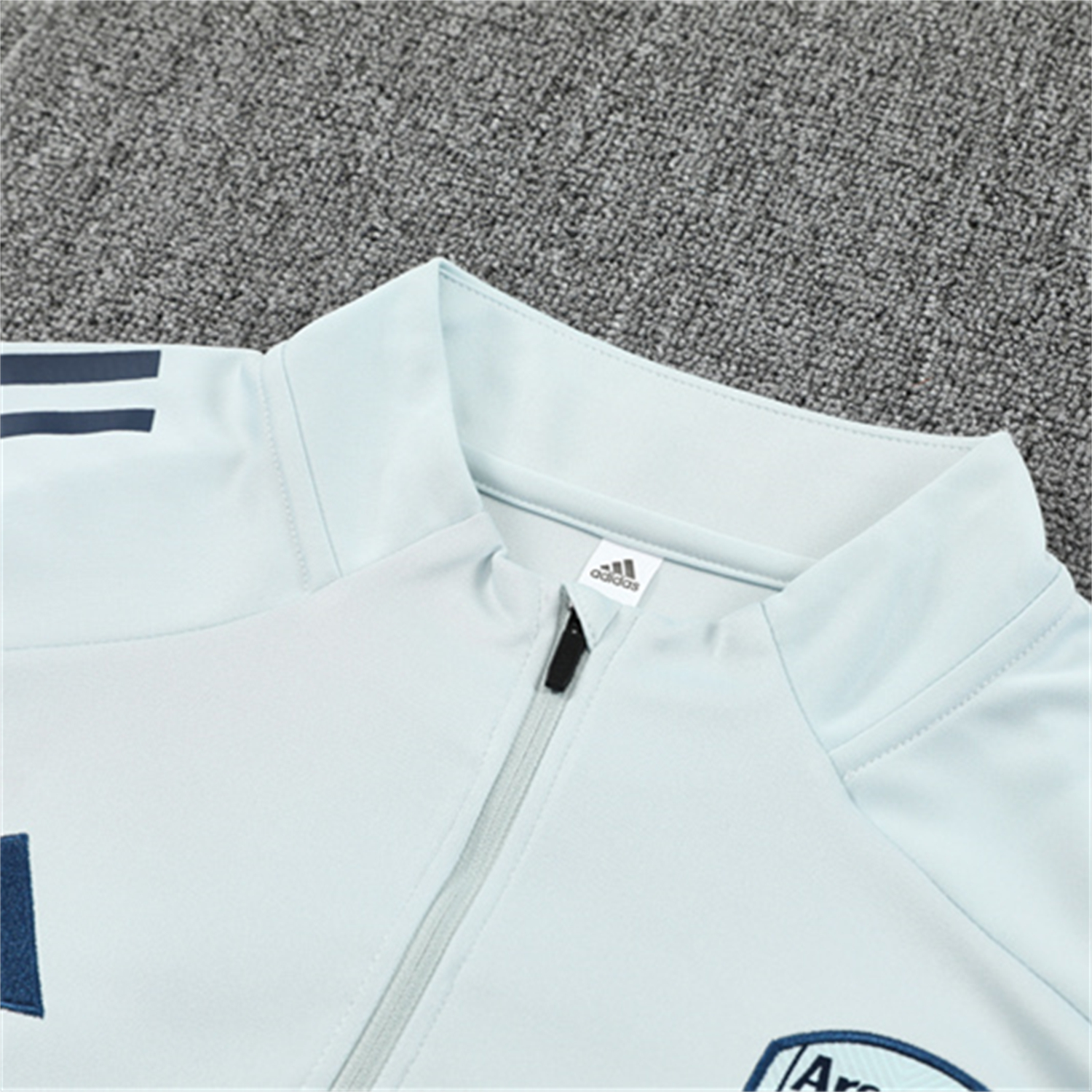 AlphaJersey-Arsenal 25-26 Long Sleeves Training Set - Light Grey Top & Blue Pants