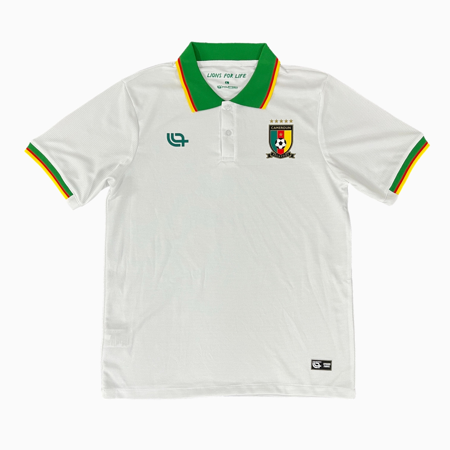AlphaJersey-Cameroon 25-26 White Polo Training Jersey - Fans Version