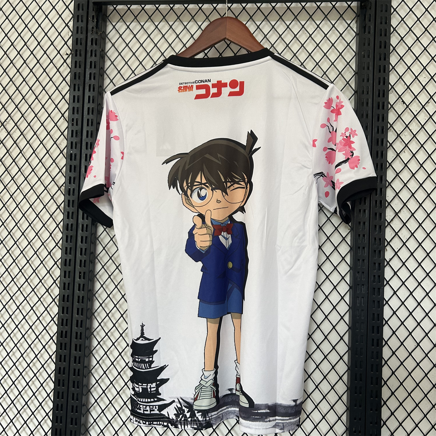 AlphaJersey-Japan 25-26 Conan Skateboarding Under The Cherry Blossom Tree White Special Jersey - Fans Version