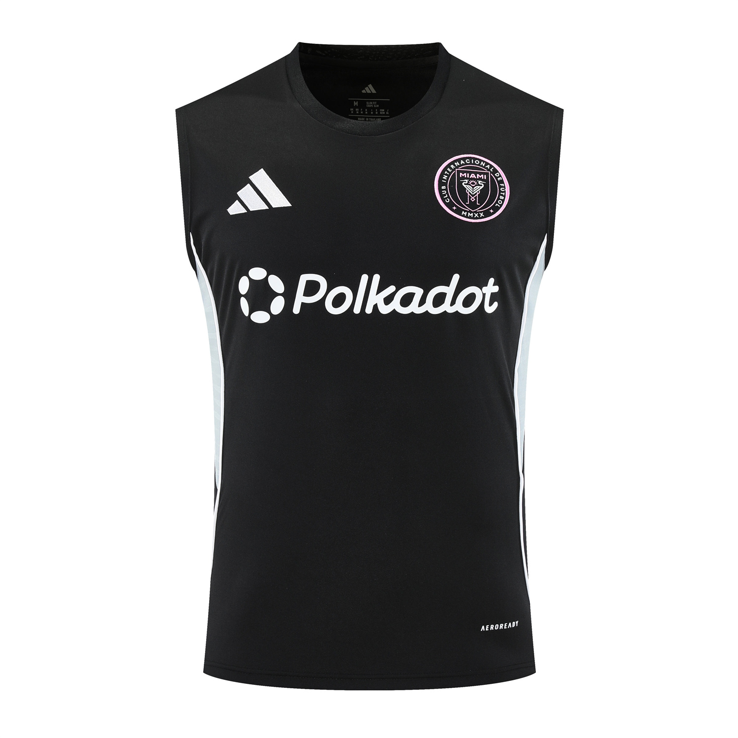 AlphaJersey-INT M.A.M 25-26 Vest Training Set - Black And Light Grey Vest & Black Shorts