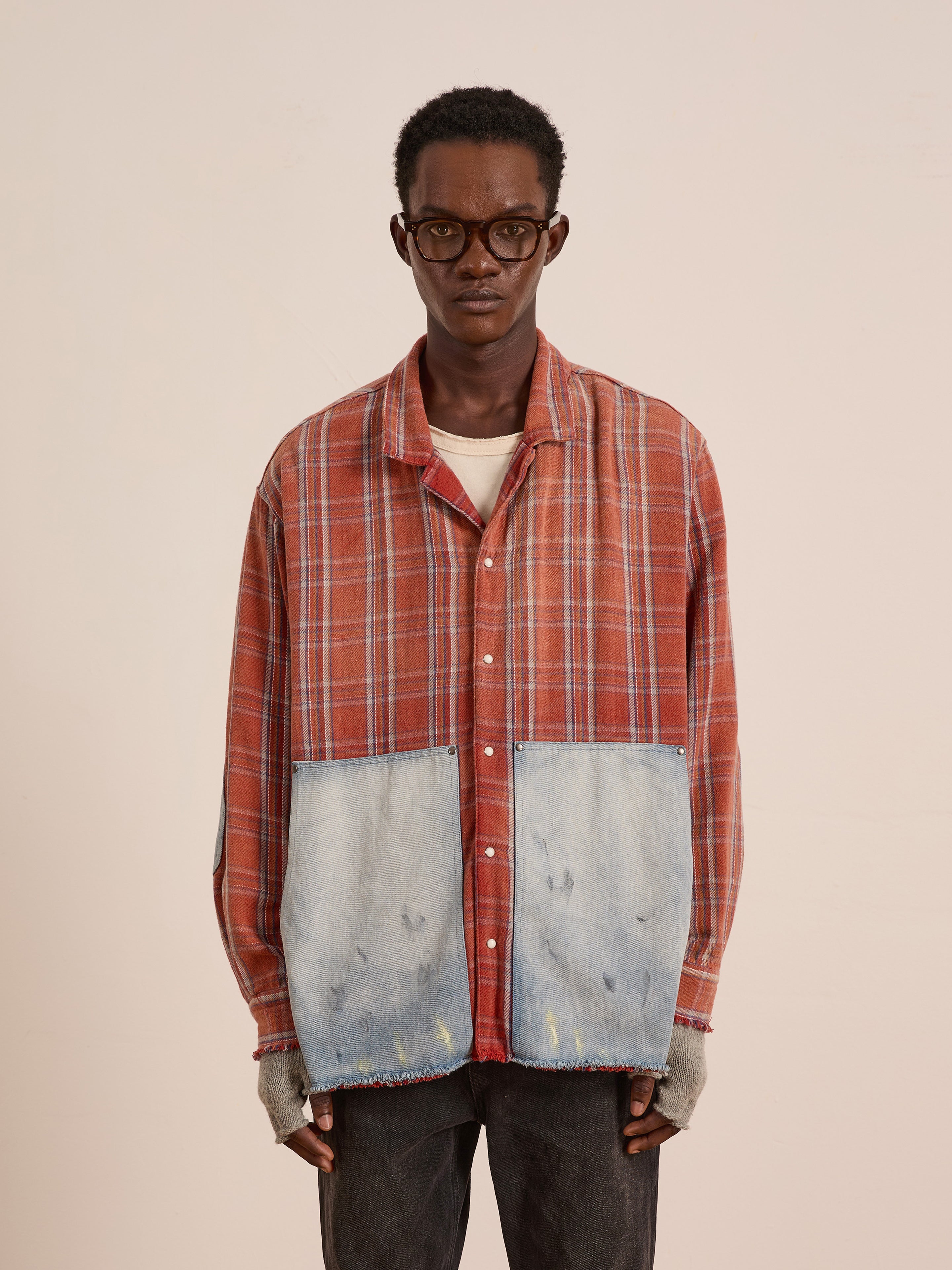 Plaid Denim Shirt | Modern Menswear by yycbvcnbmmnbm