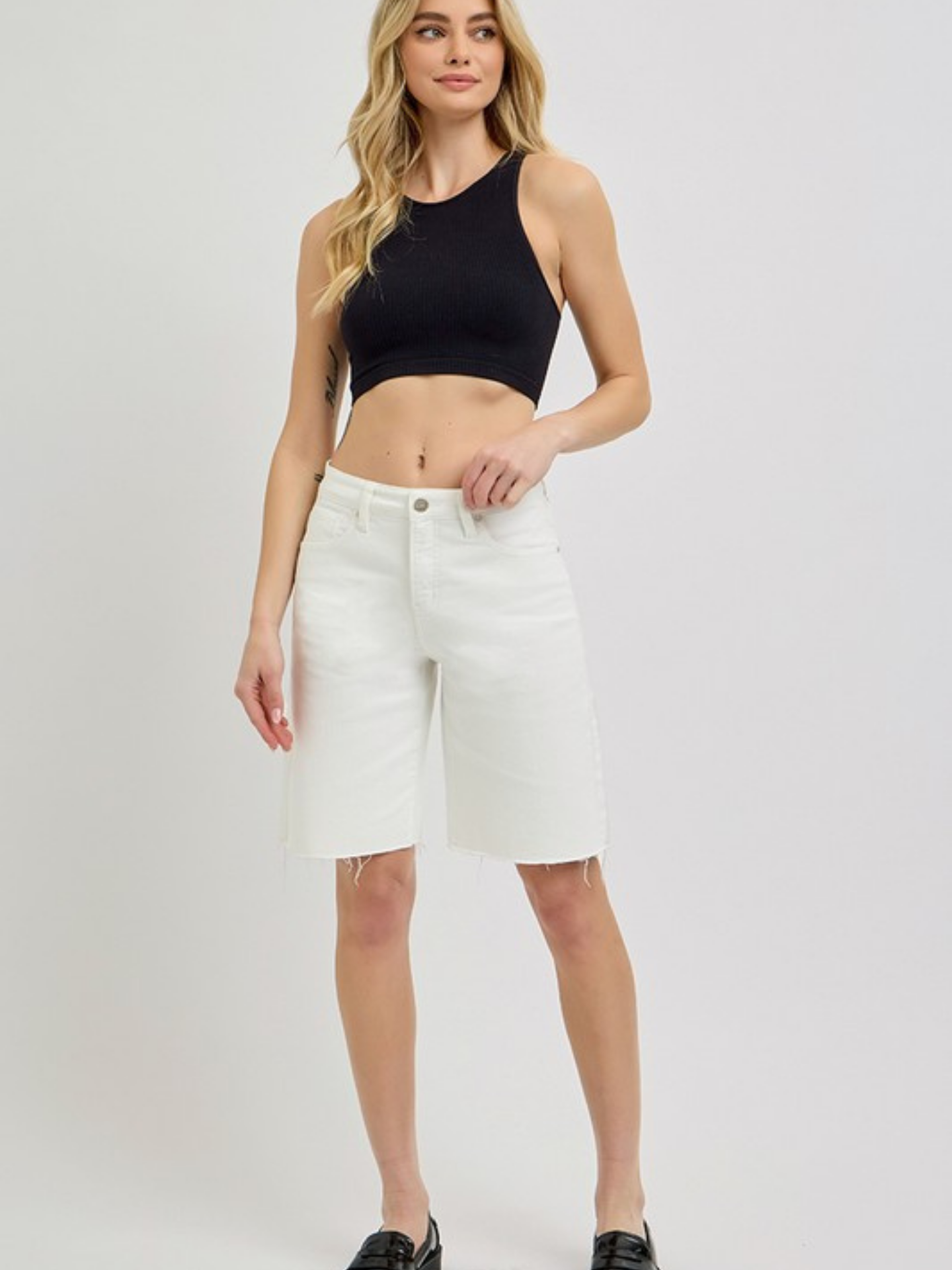 White Bermuda Shorts | Elegant Women's Fashion by coolavocek